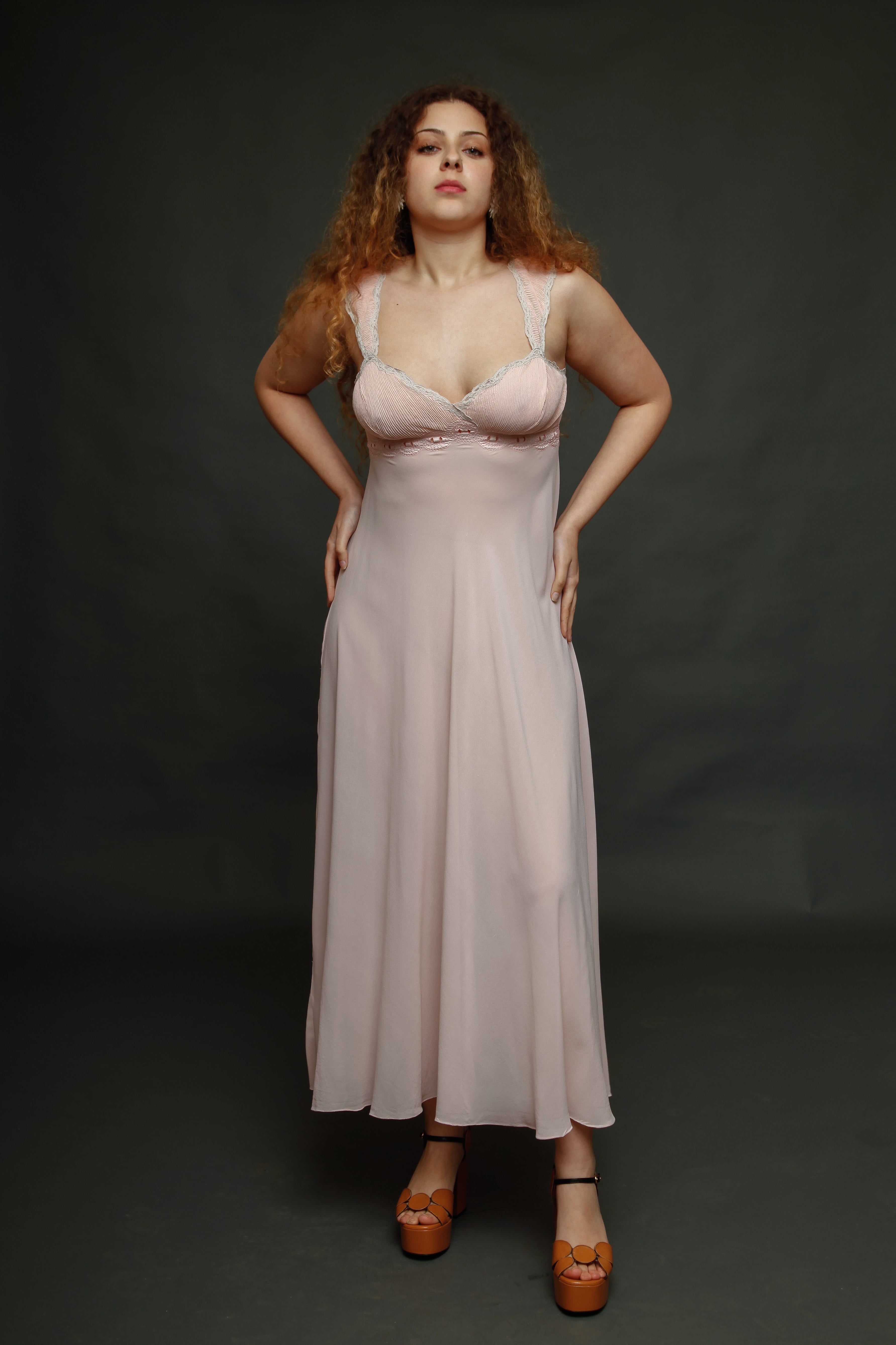 1930 Silk Pintucked NightGown