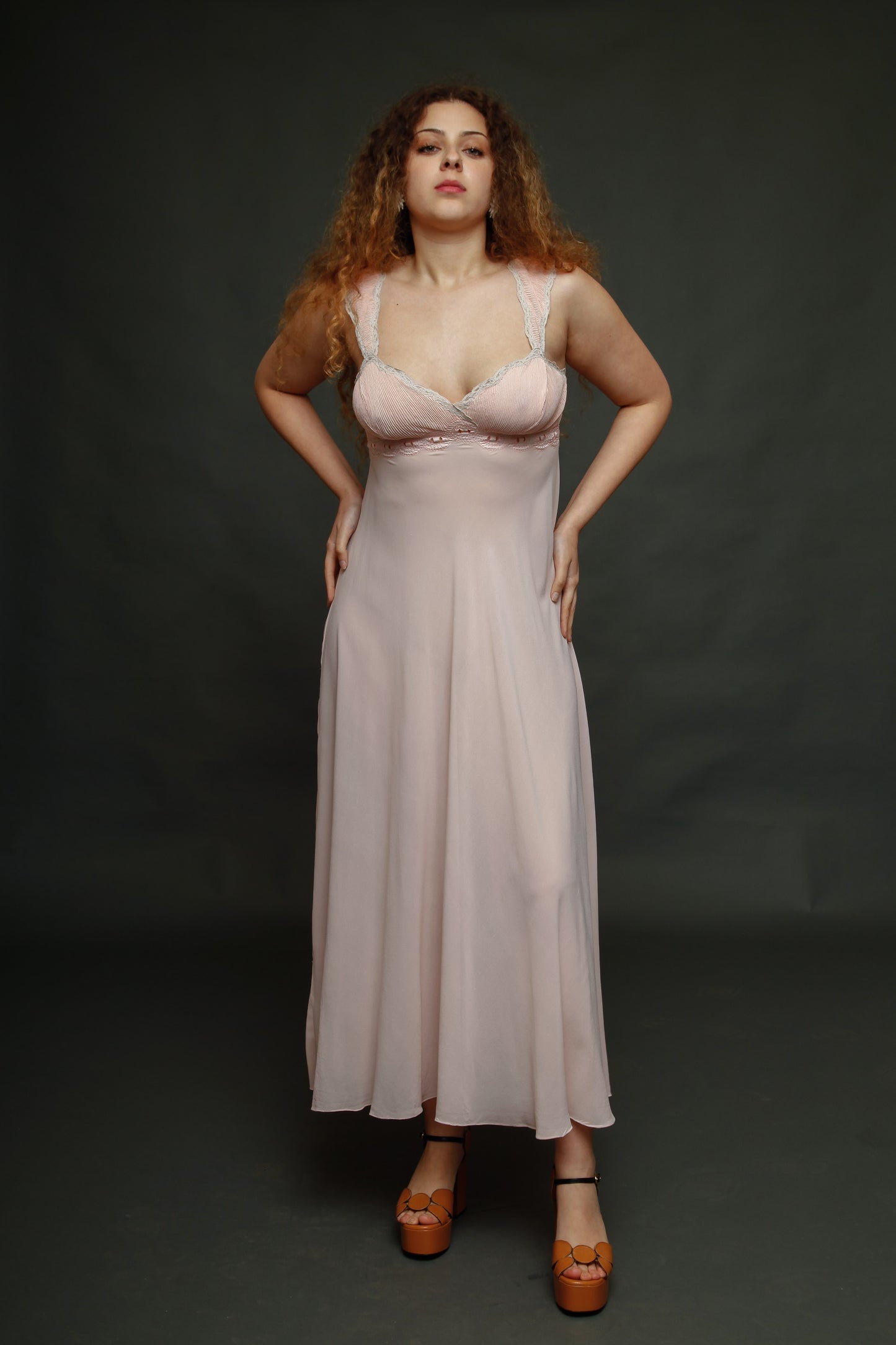 1930 Silk Pintucked NightGown