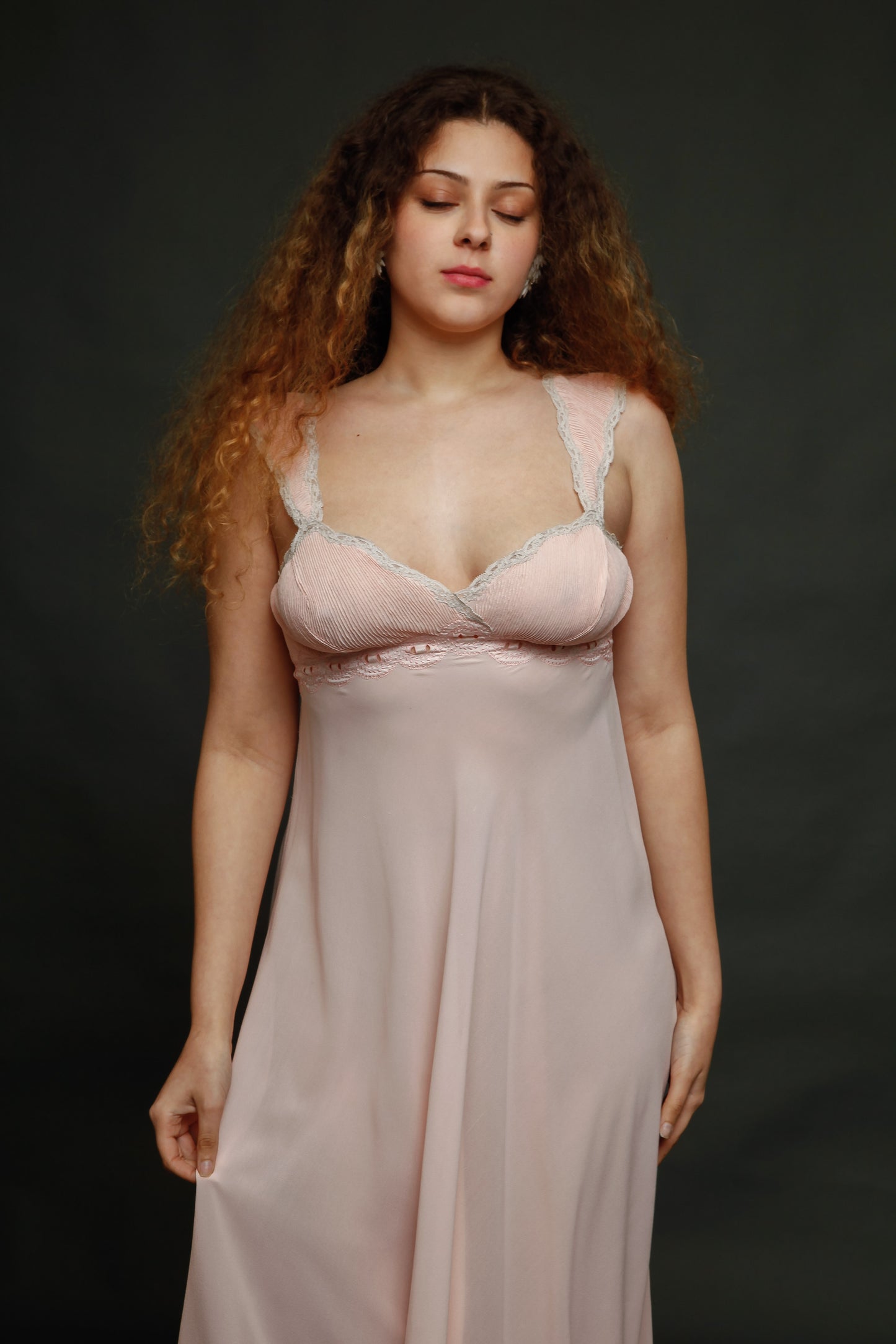 1930 Silk Pintucked NightGown