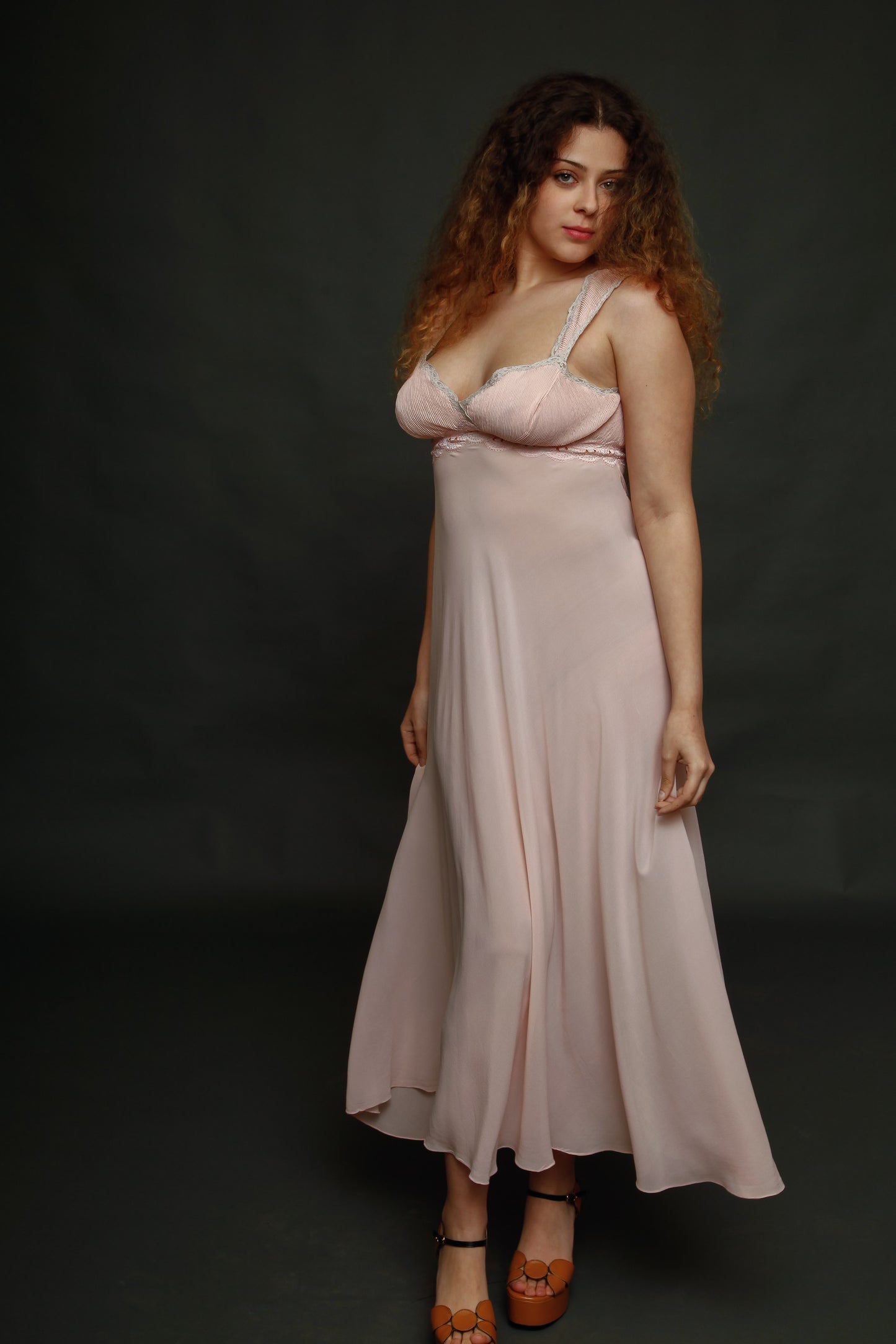 1930 Silk Pintucked NightGown