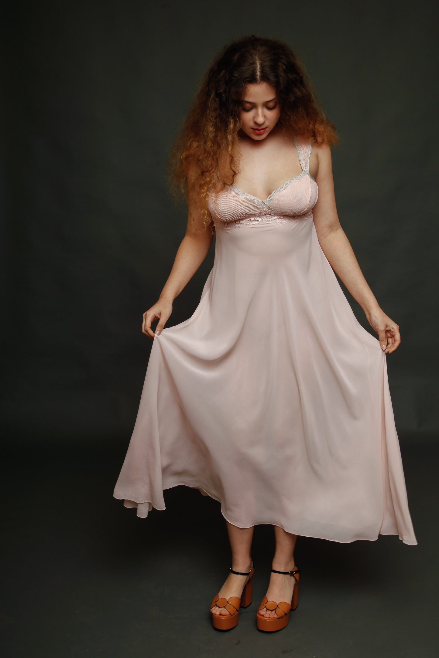 1930 Silk Pintucked NightGown