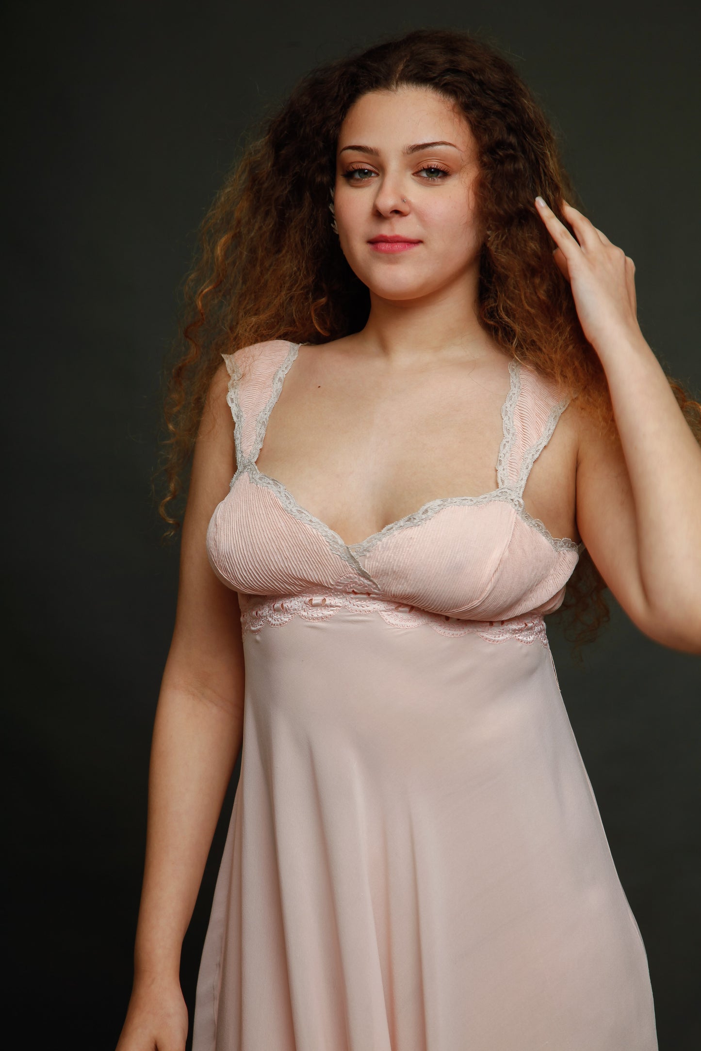 1930 Silk Pintucked NightGown