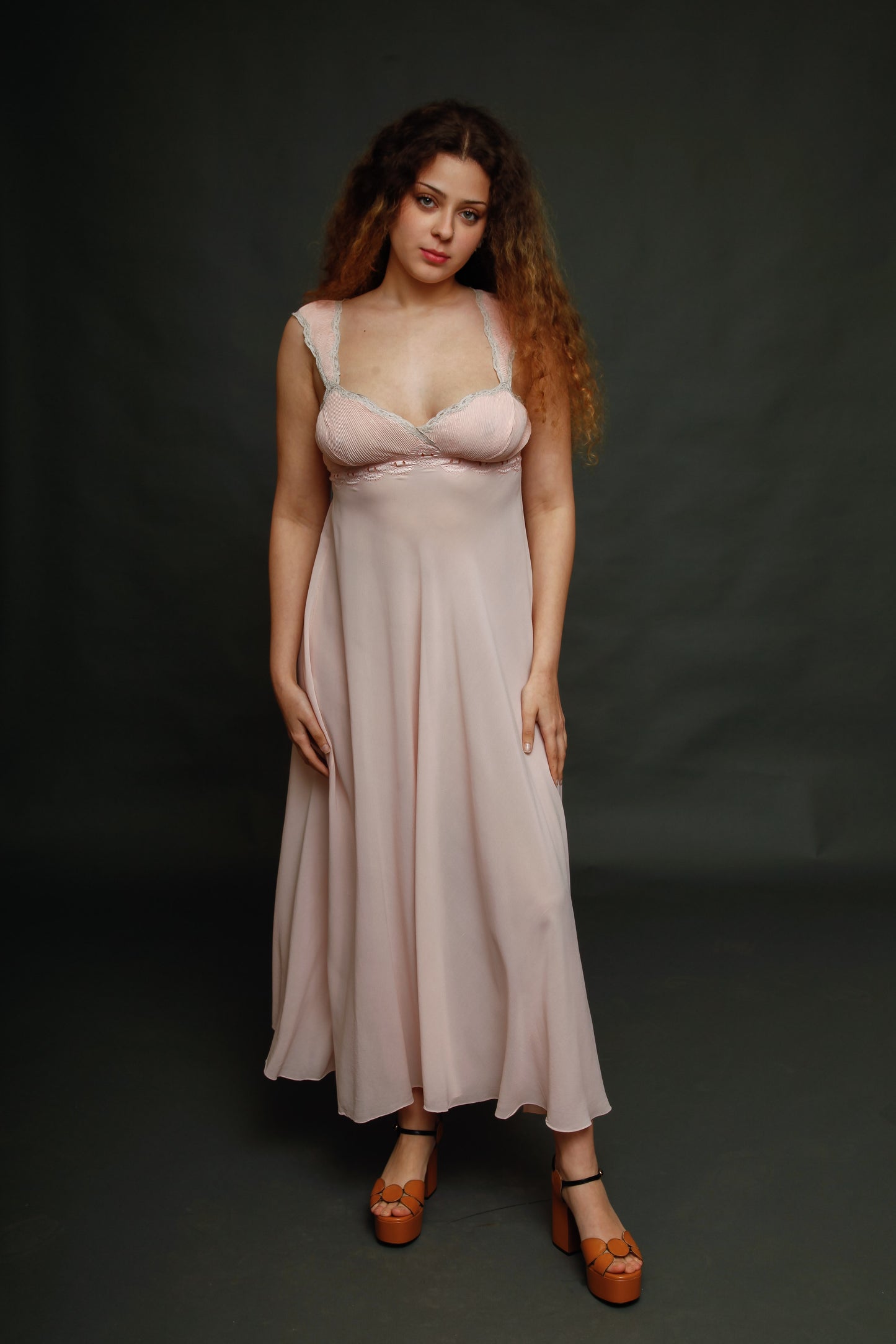 1930 Silk Pintucked NightGown