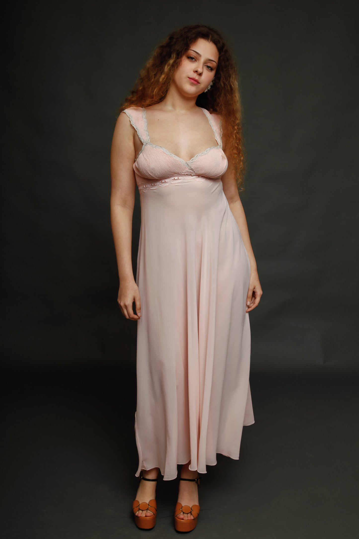 1930 Silk Pintucked NightGown