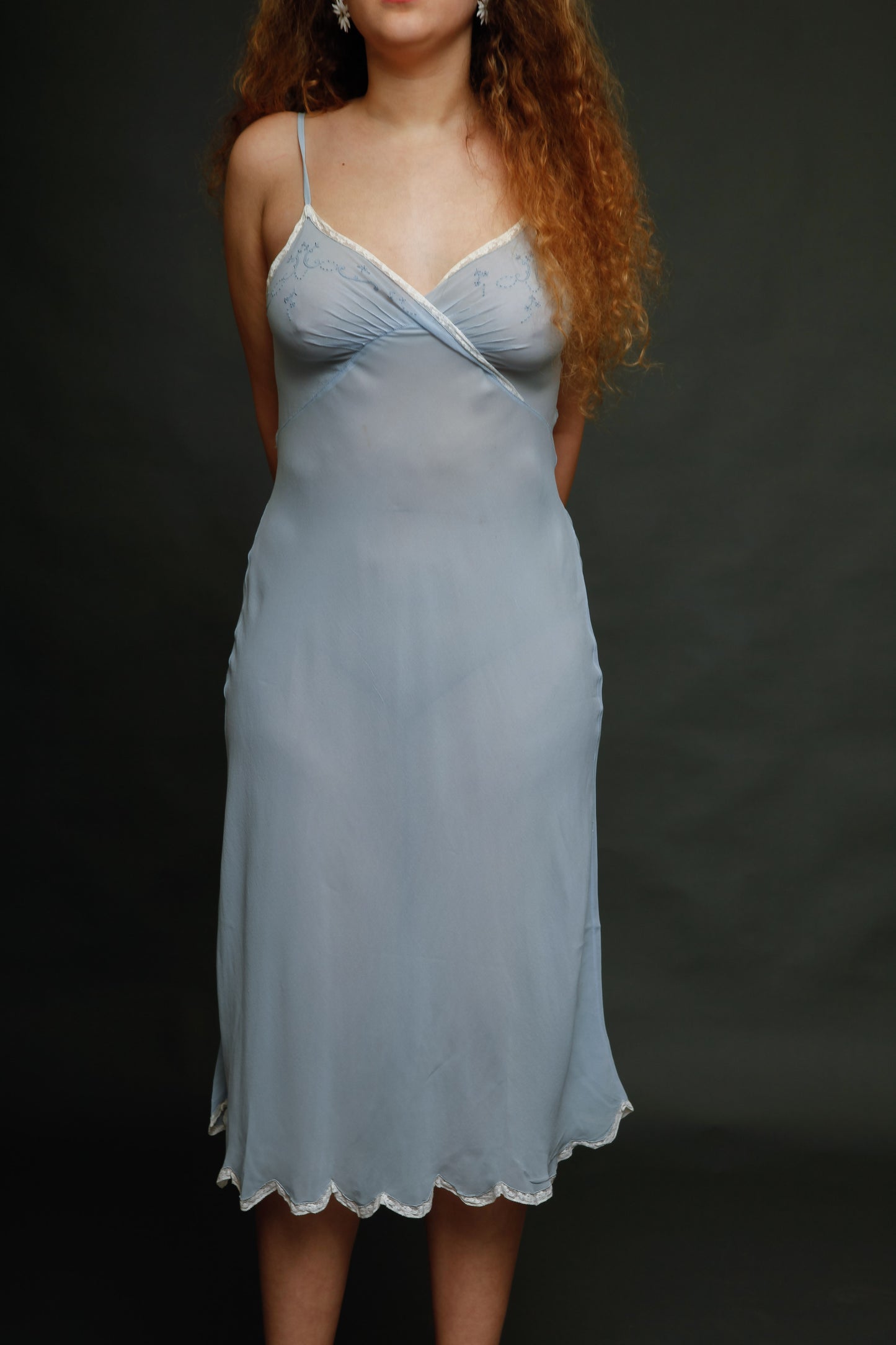 1940 Silk and Lace Slip Dress
