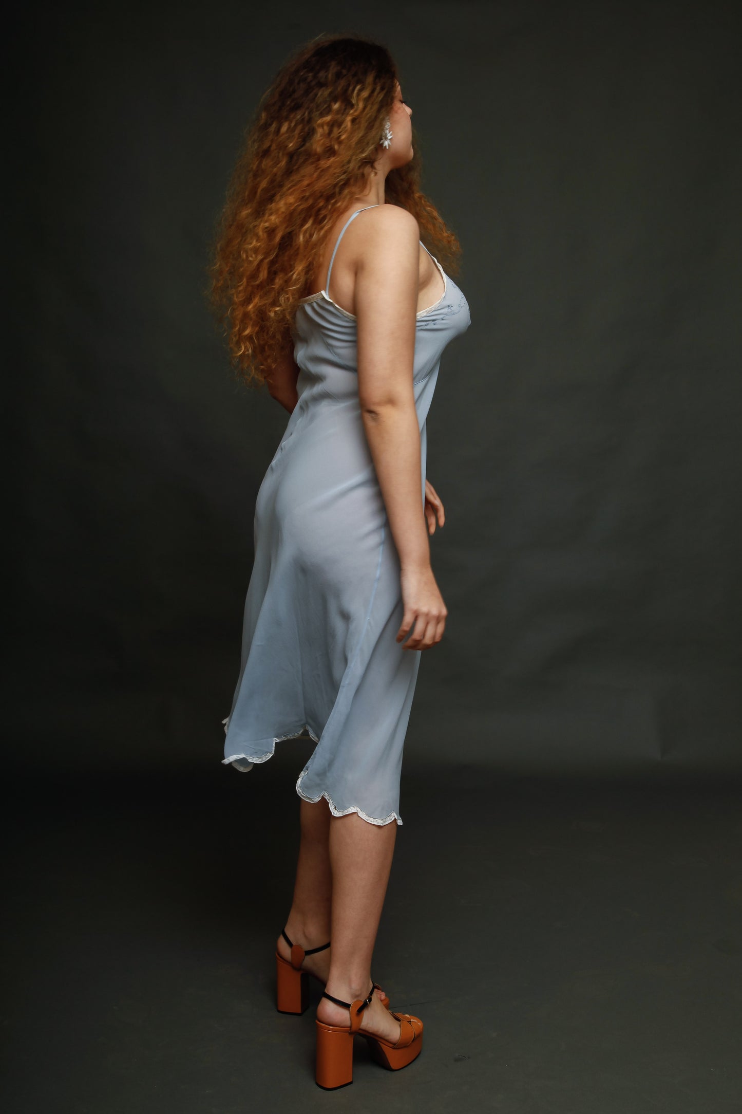 1940 Silk and Lace Slip Dress