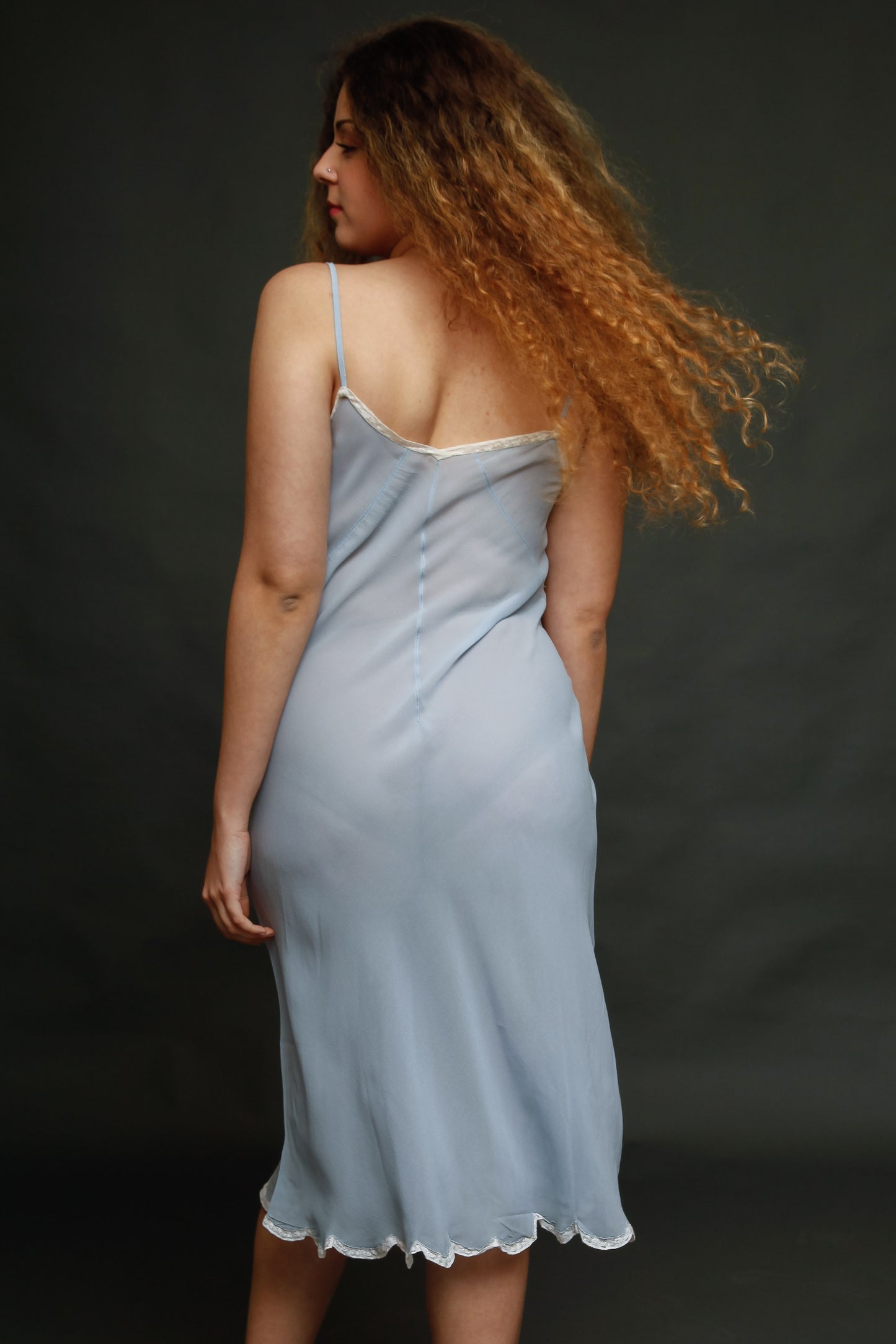 1940 Silk and Lace Slip Dress