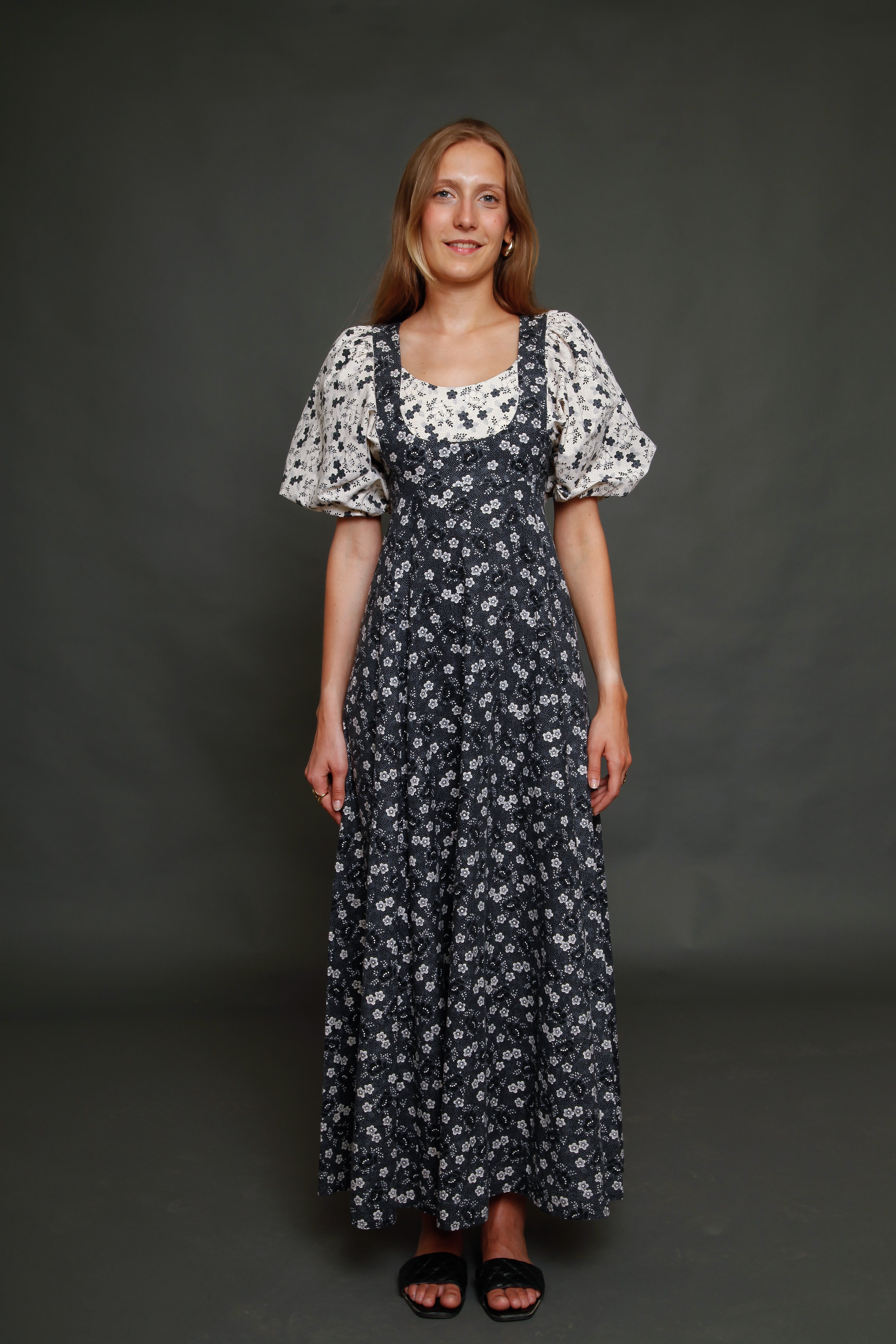 70s French Gerard Saint Albin Maxi Dress