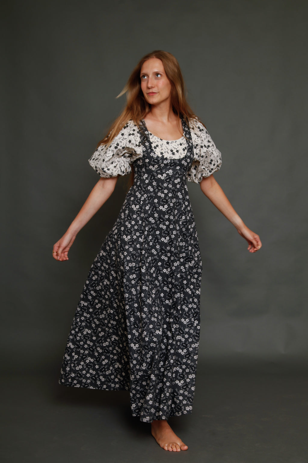 70s French Gerard Saint Albin Maxi Dress