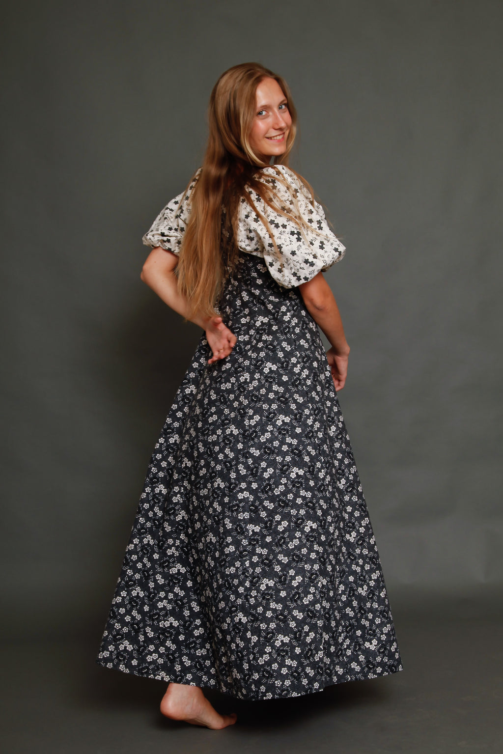 70s French Gerard Saint Albin Maxi Dress