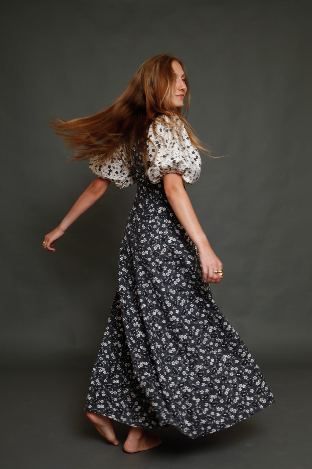 70s French Gerard Saint Albin Maxi Dress