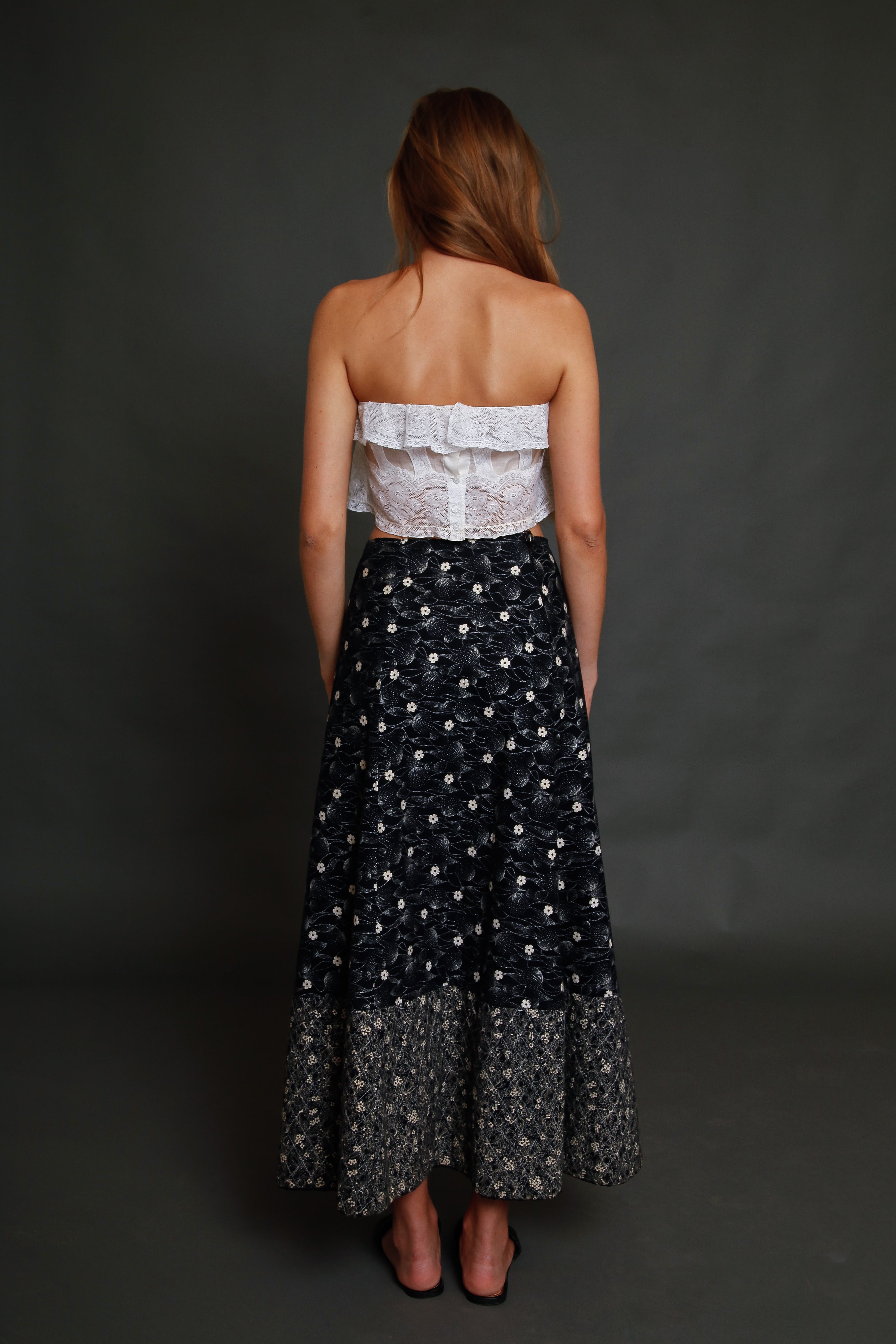 1970 French Gerard Saint Albin Maxi Skirt