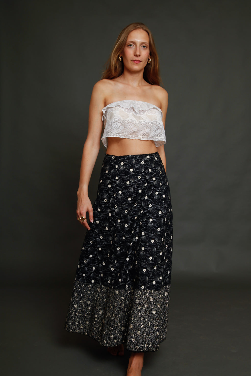 1970 French Gerard Saint Albin Maxi Skirt