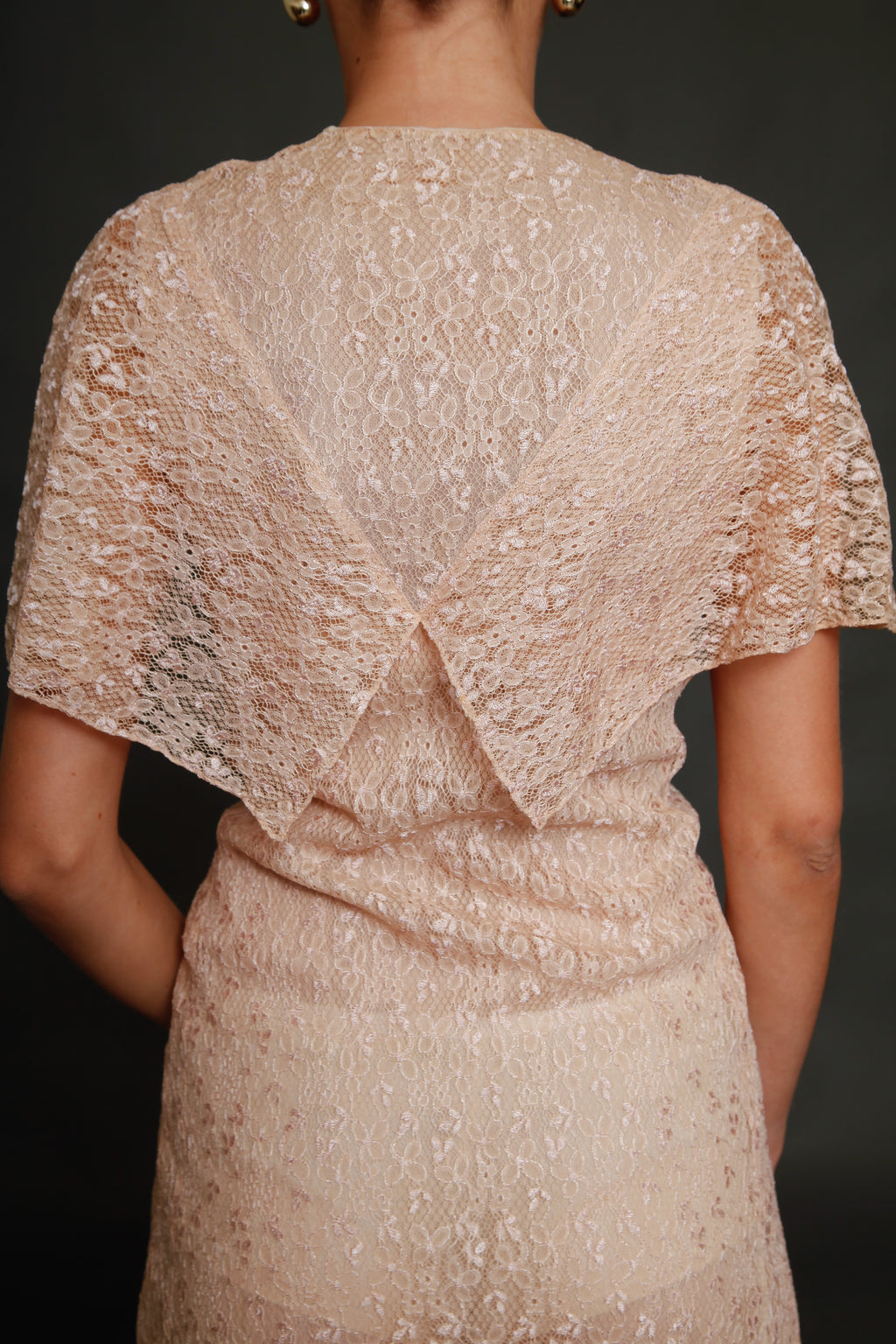 30s Pink Lace Dress