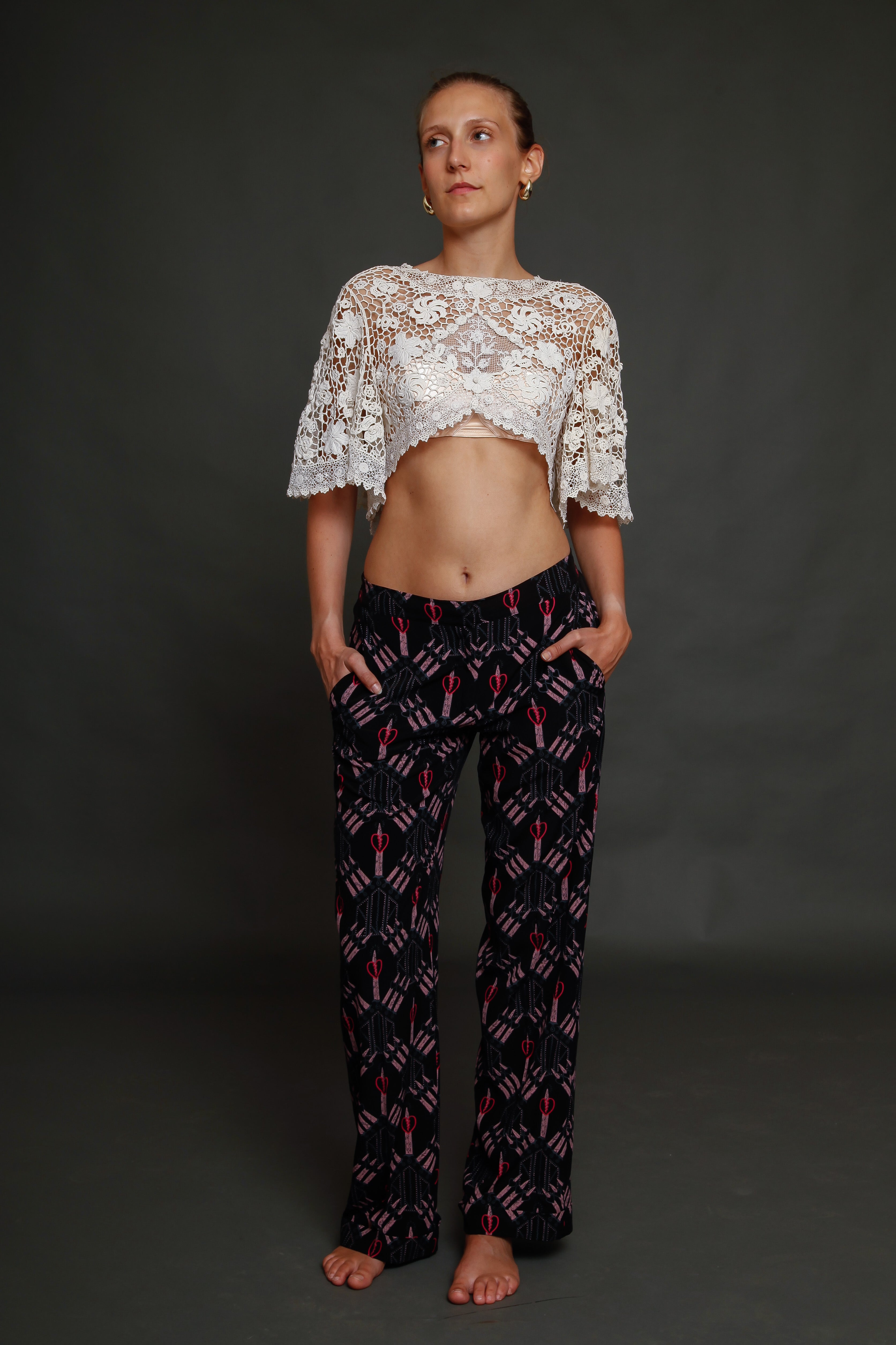 SS 2017 Valentino Pijama Pant with Zandra Rhodes Print