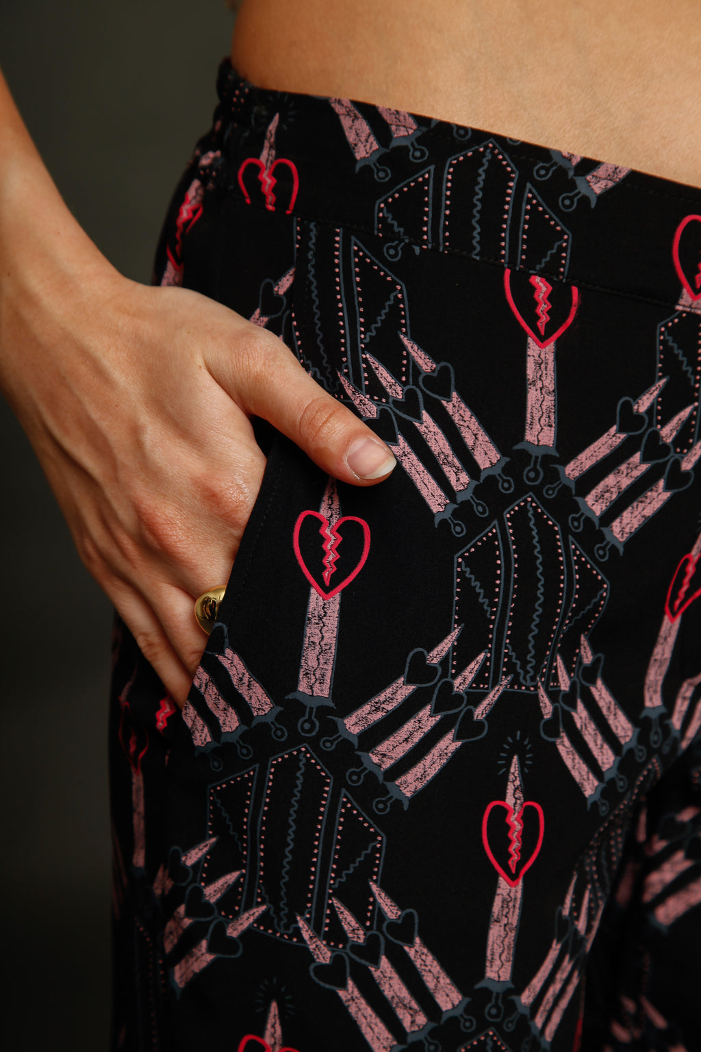 SS 2017 Valentino Pijama Pant with Zandra Rhodes Print