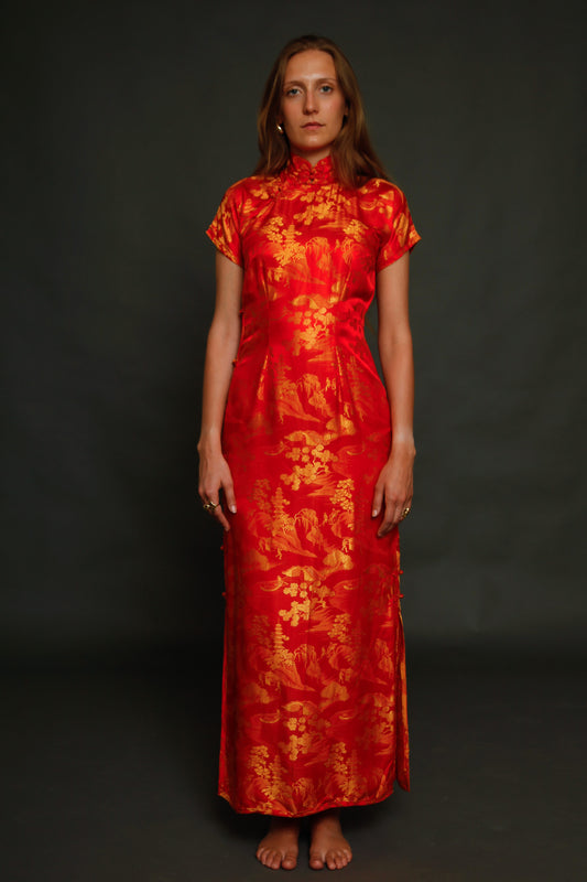 1930 Silk Cheongsam Chinese Dress