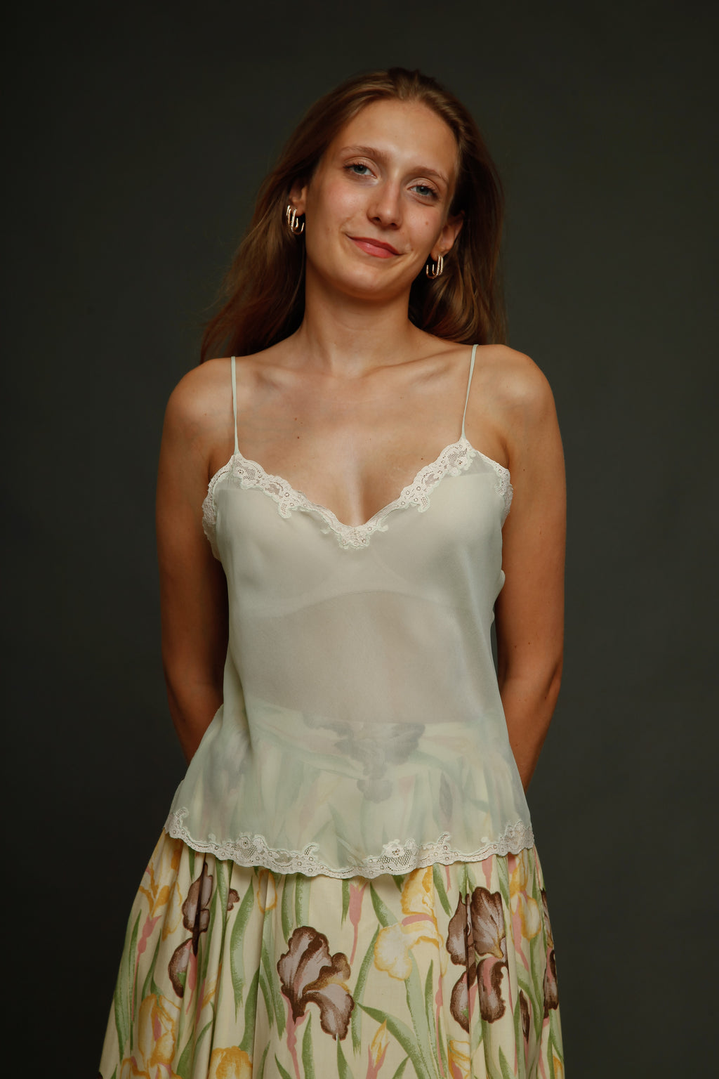 70s Silk and Lace Camisole