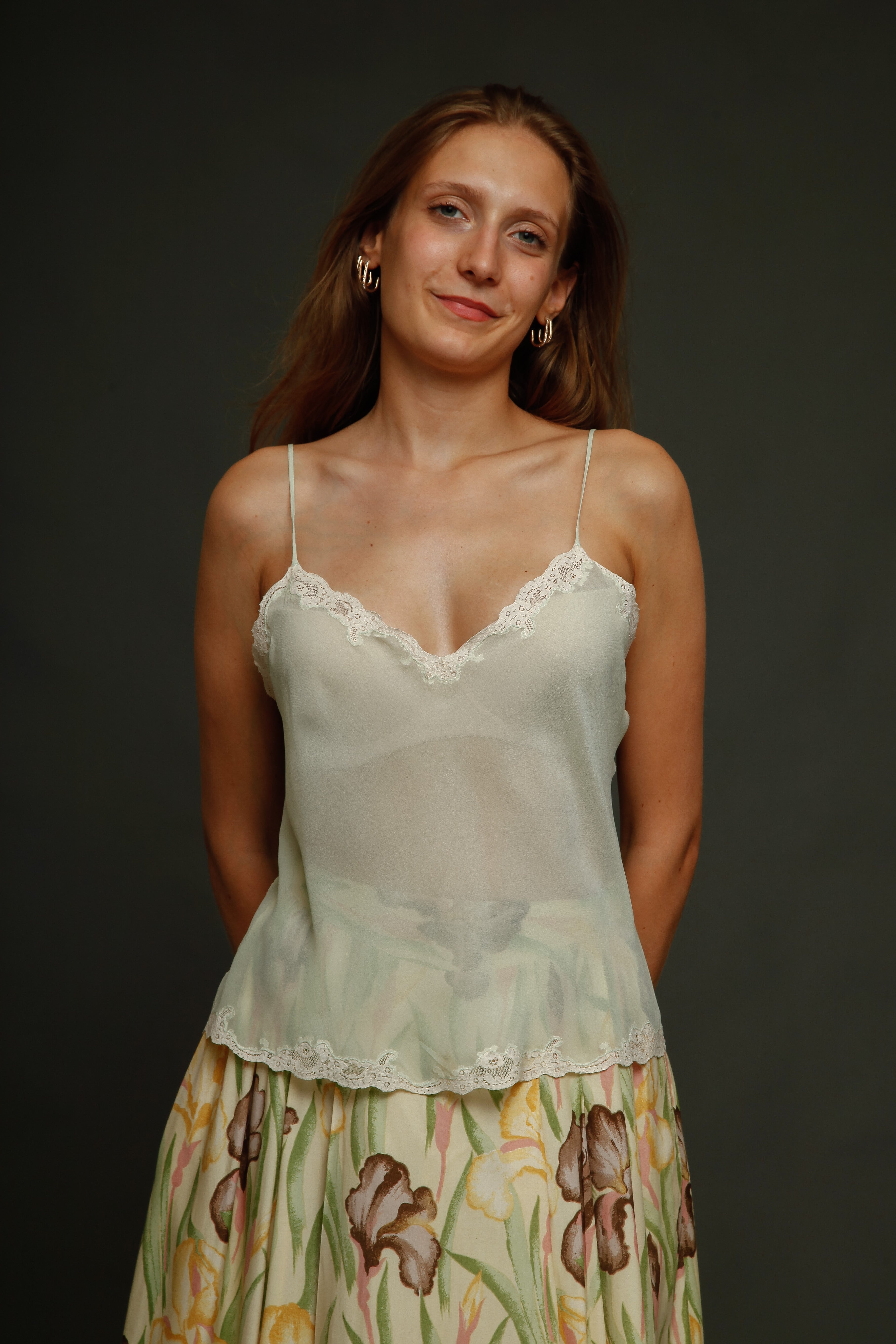 70s Silk and Lace Camisole