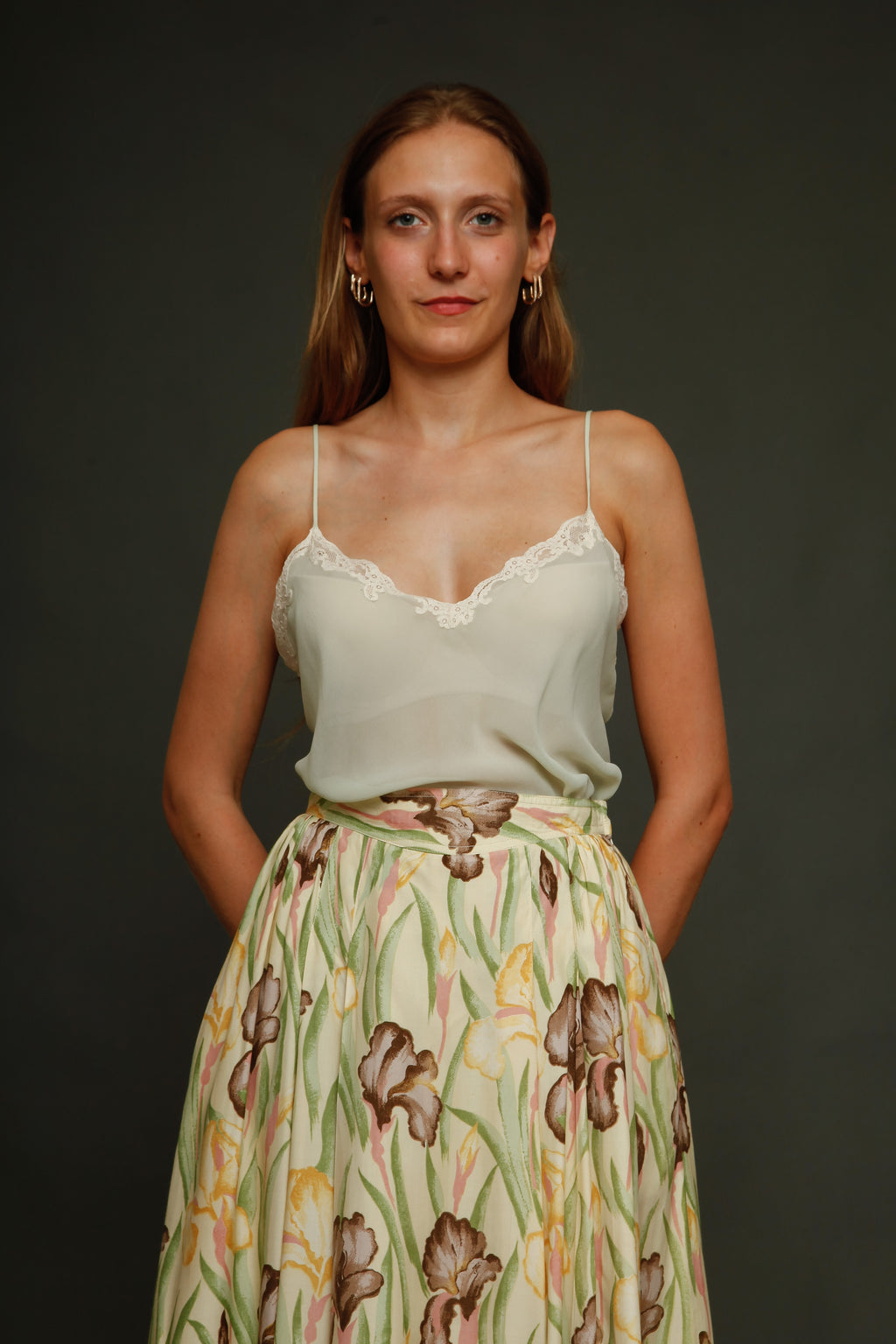 70s Silk and Lace Camisole
