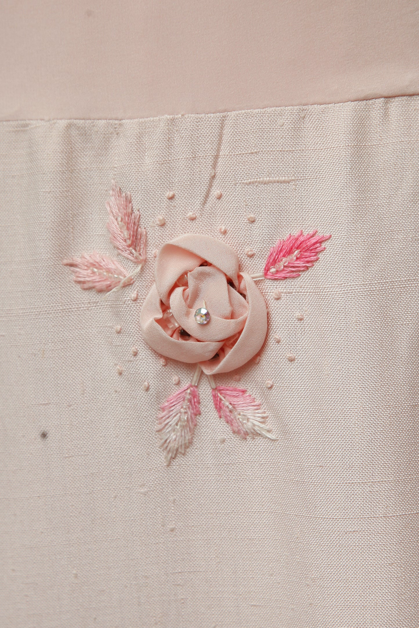 1960 Pink Couture Floral Gown