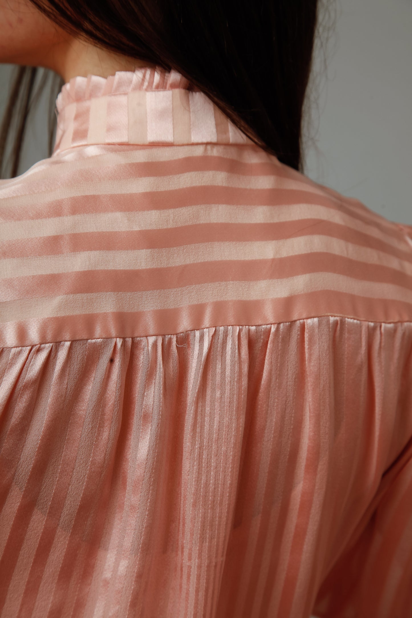 1970 Pink Striped Silk Ensemble