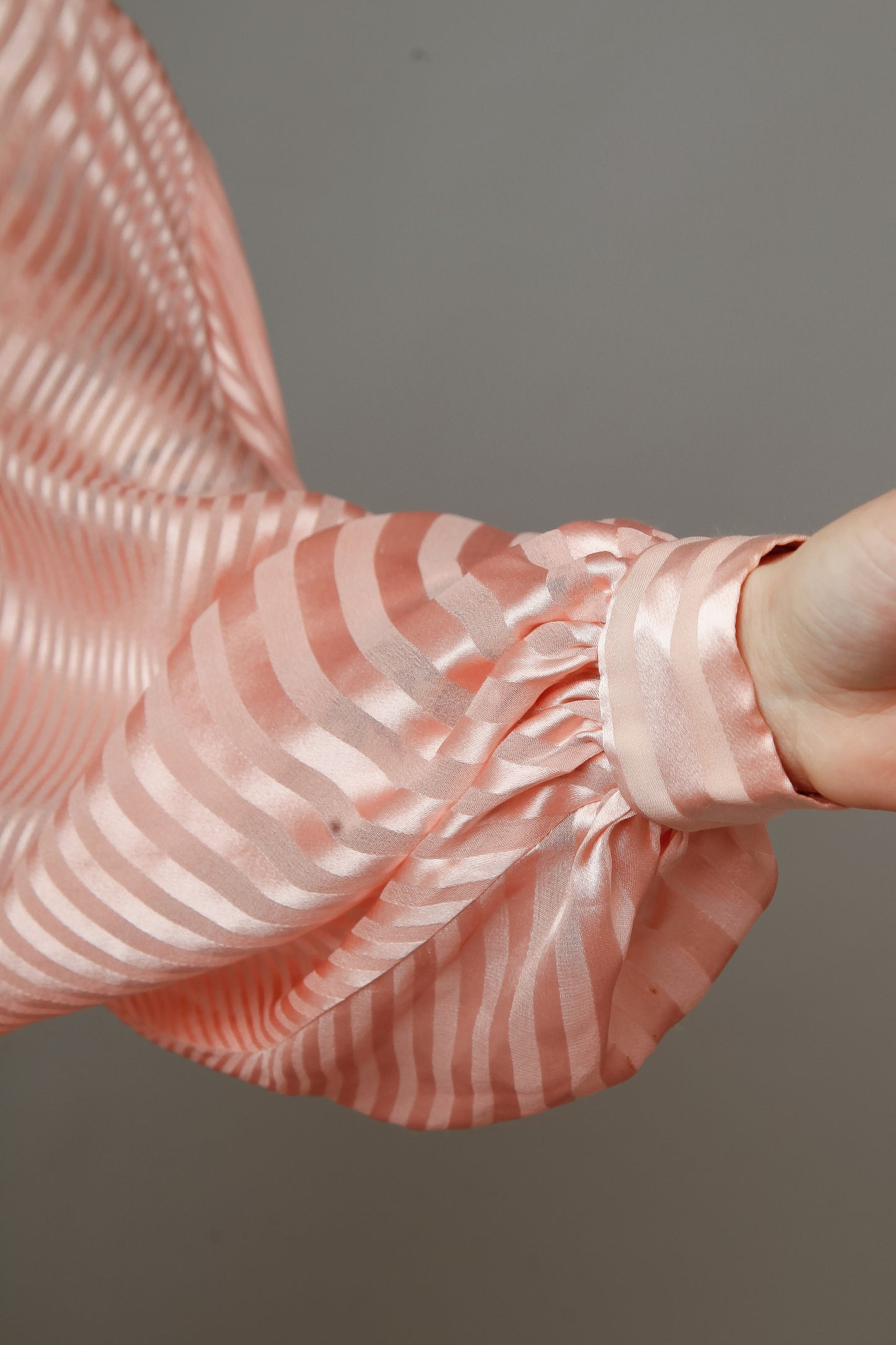 1970 Pink Striped Silk Ensemble