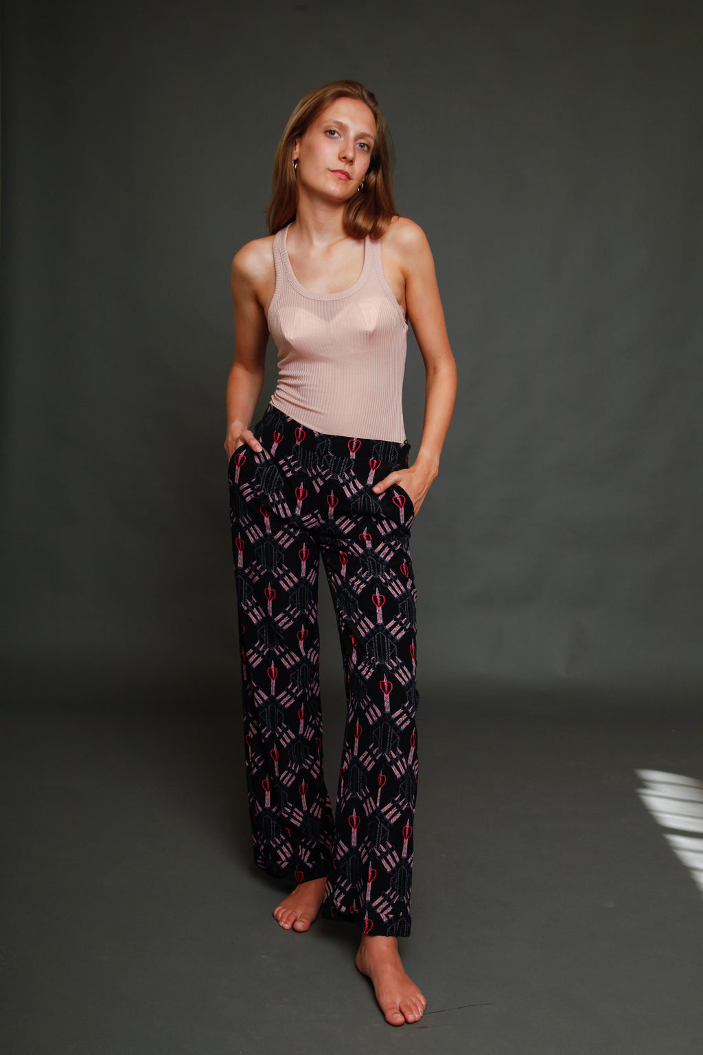 SS 2017 Valentino Pijama Pant with Zandra Rhodes Print
