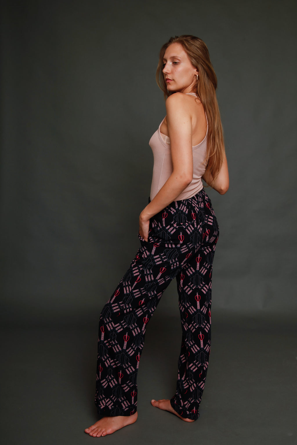 SS 2017 Valentino Pijama Pant with Zandra Rhodes Print
