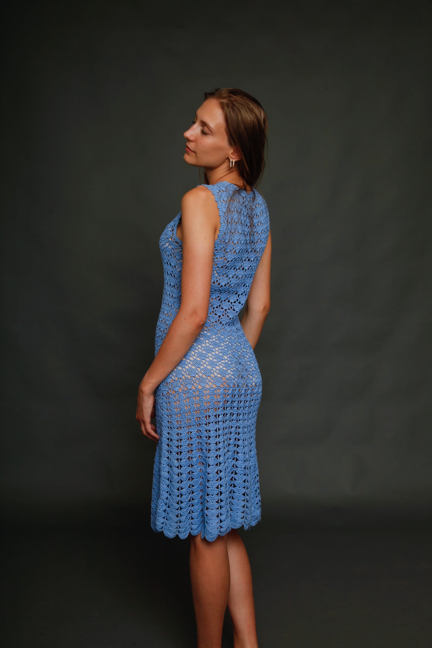 Handmade 1960 Crochet Cotton Summer Dres