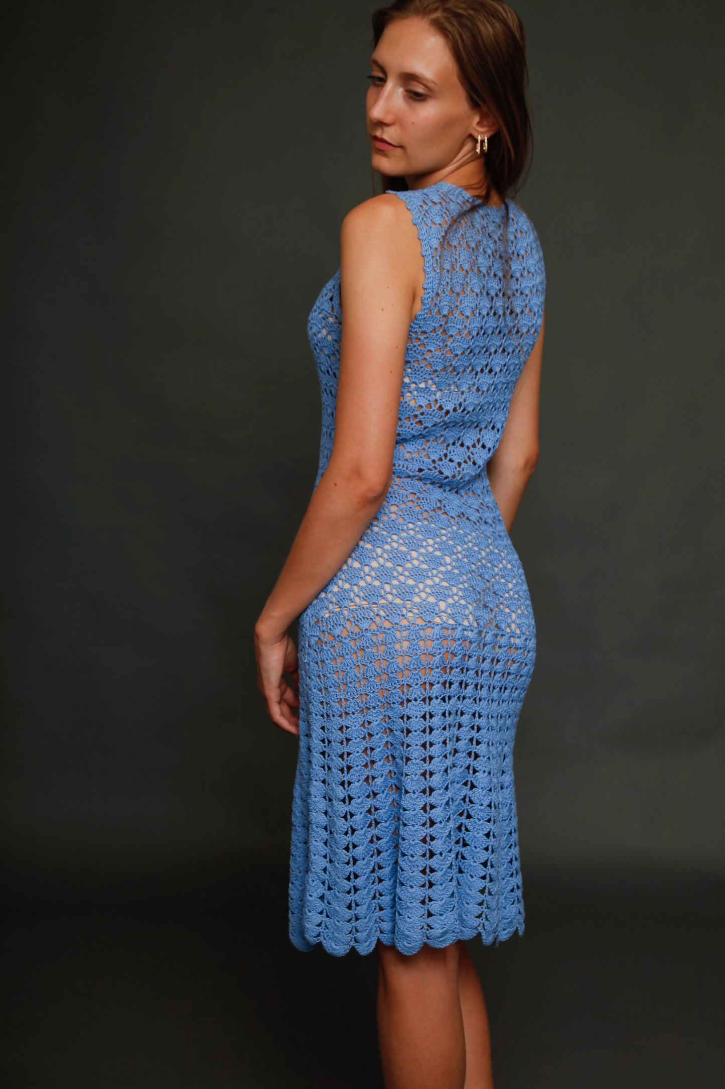 Handmade 1960 Crochet Cotton Summer Dres