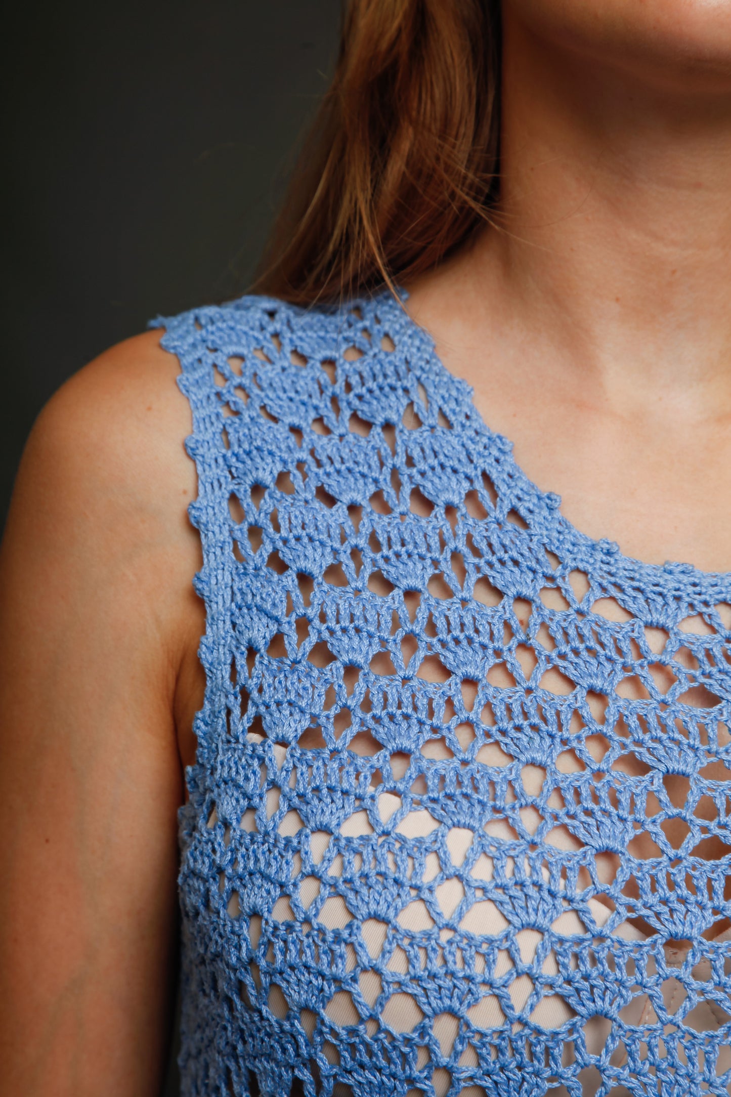 Handmade 1960 Crochet Cotton Summer Dres