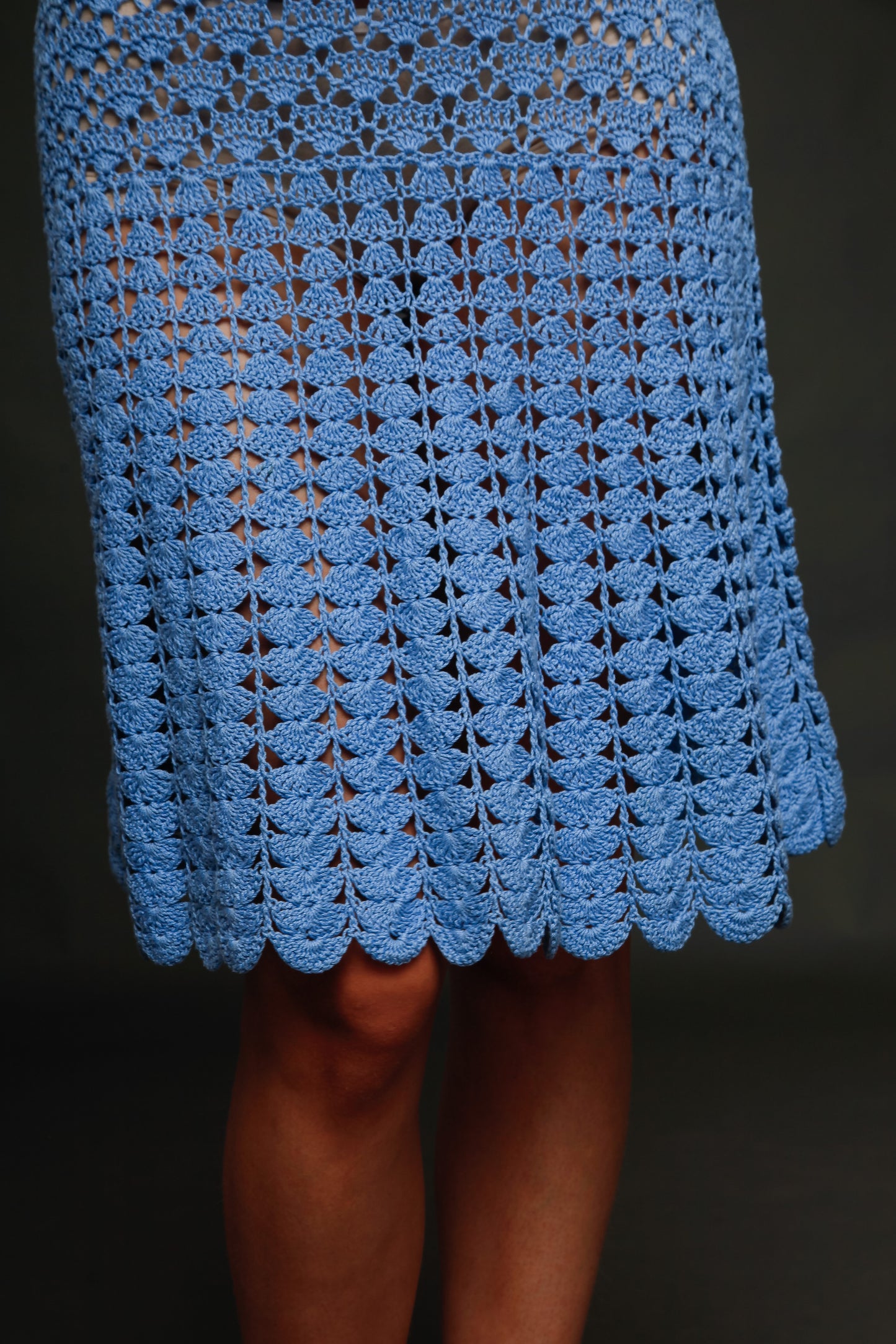 Handmade 1960 Crochet Cotton Summer Dres