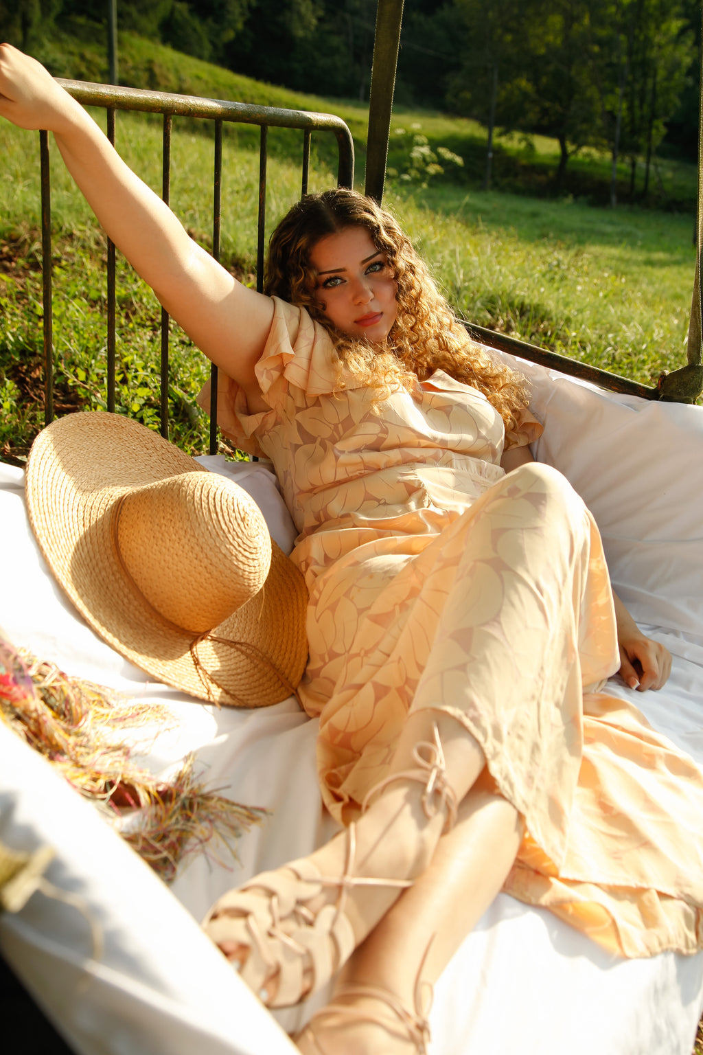30s Leaves Garden Dress