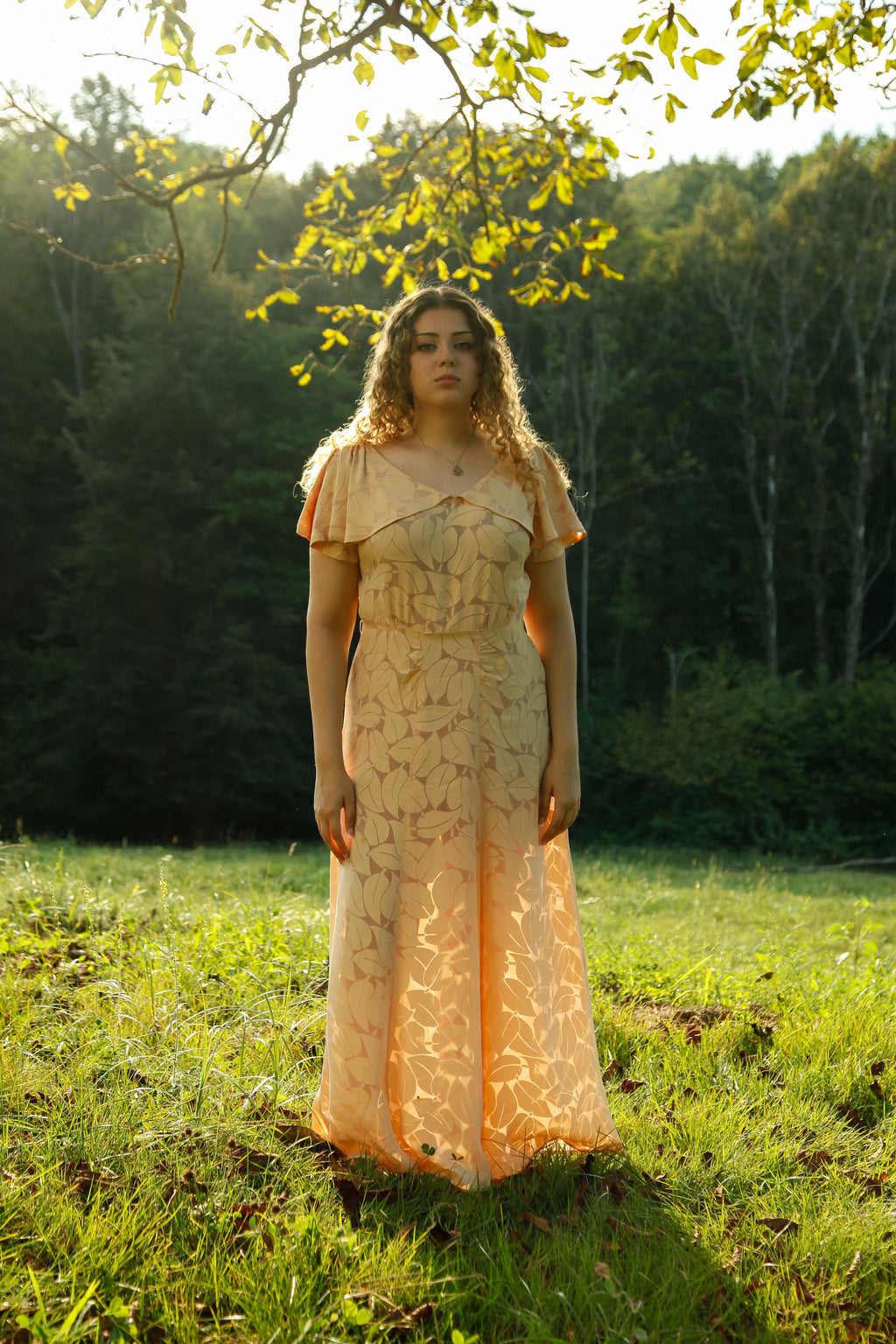 30s Leaves Garden Dress