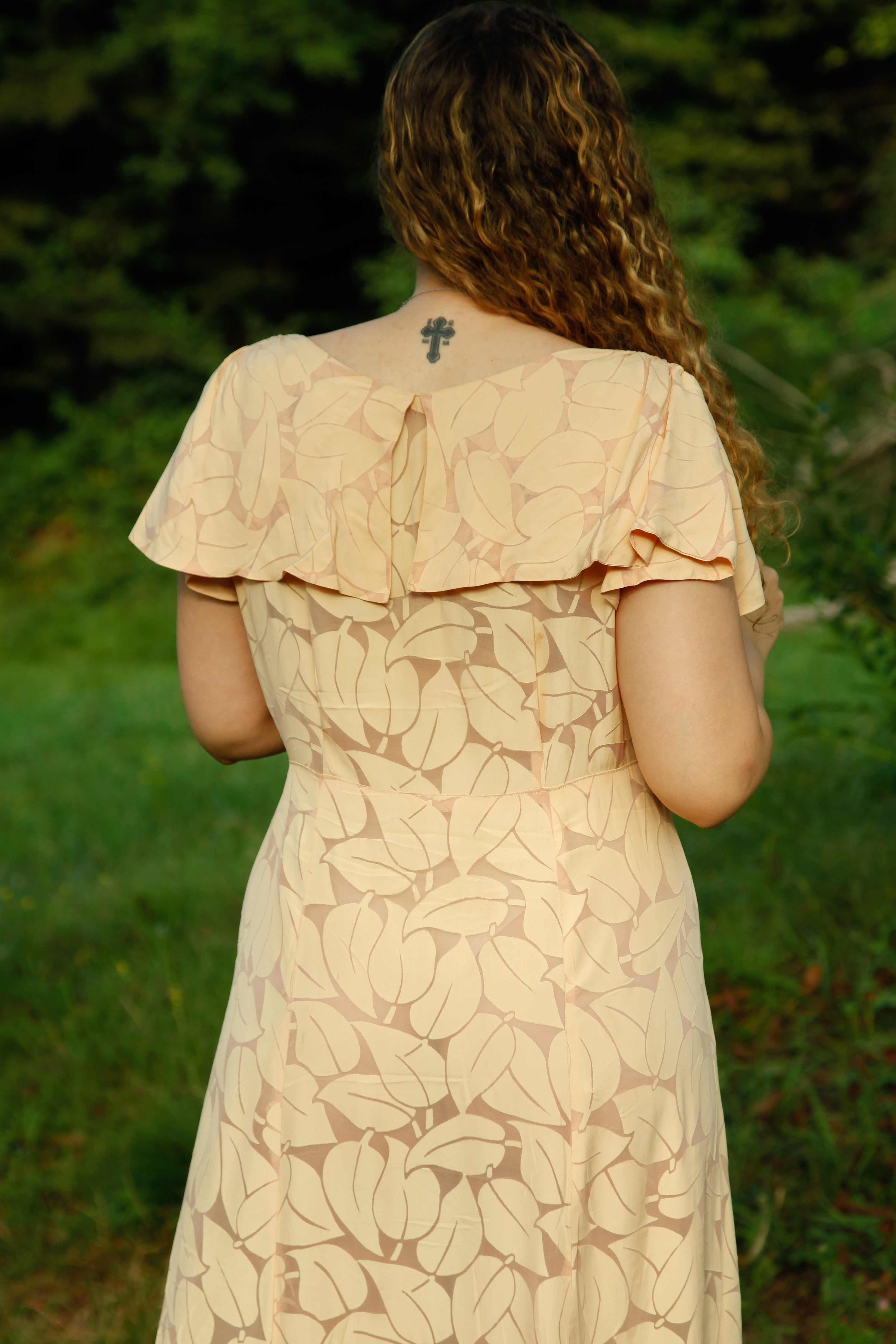 30s Leaves Garden Dress