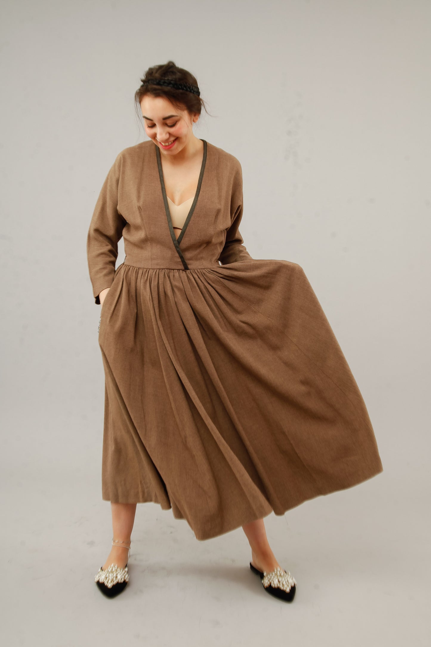 1950 Lightwool Day Dress