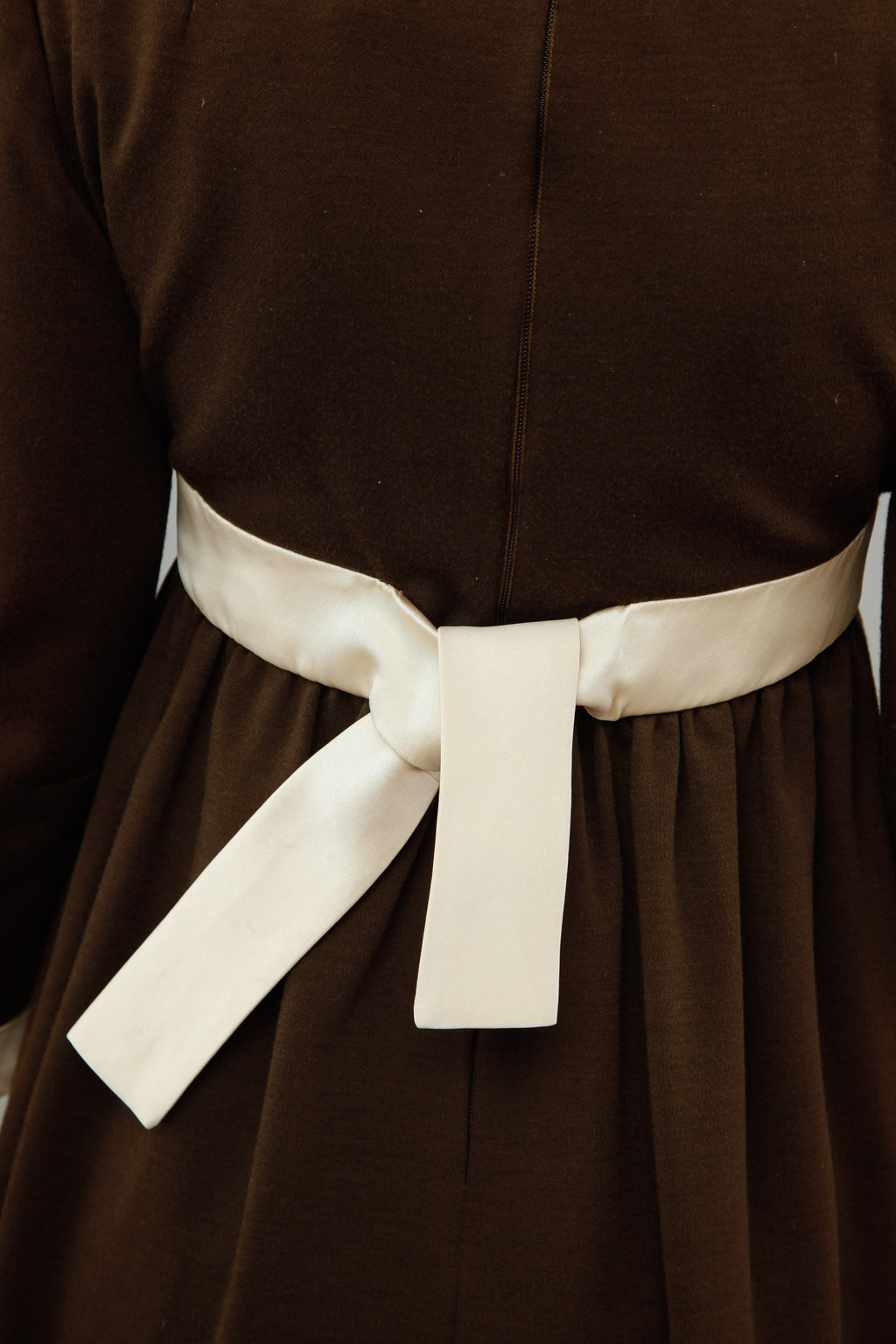60s Brown Wool Mini Dress