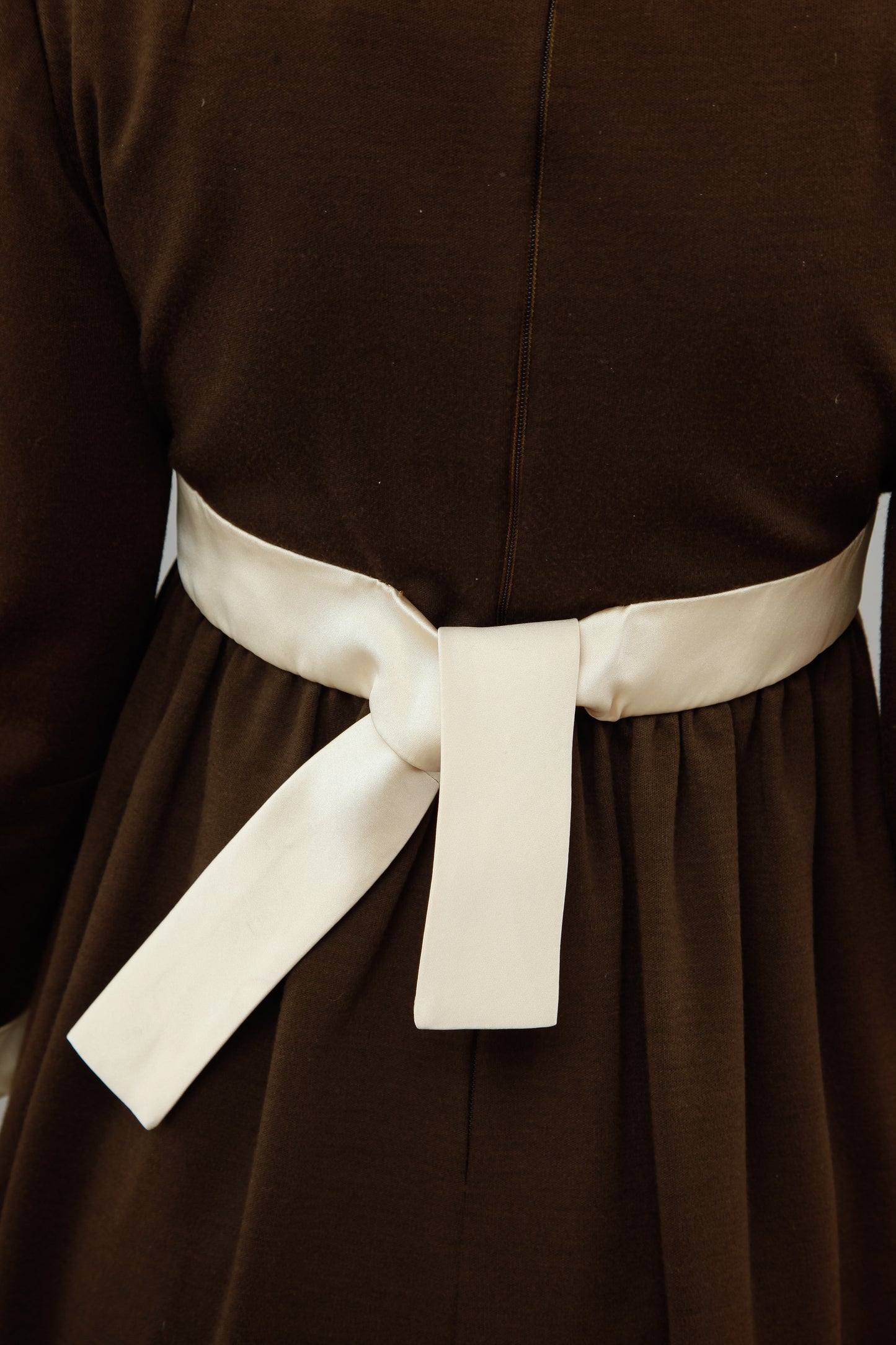 60s Brown Wool Mini Dress