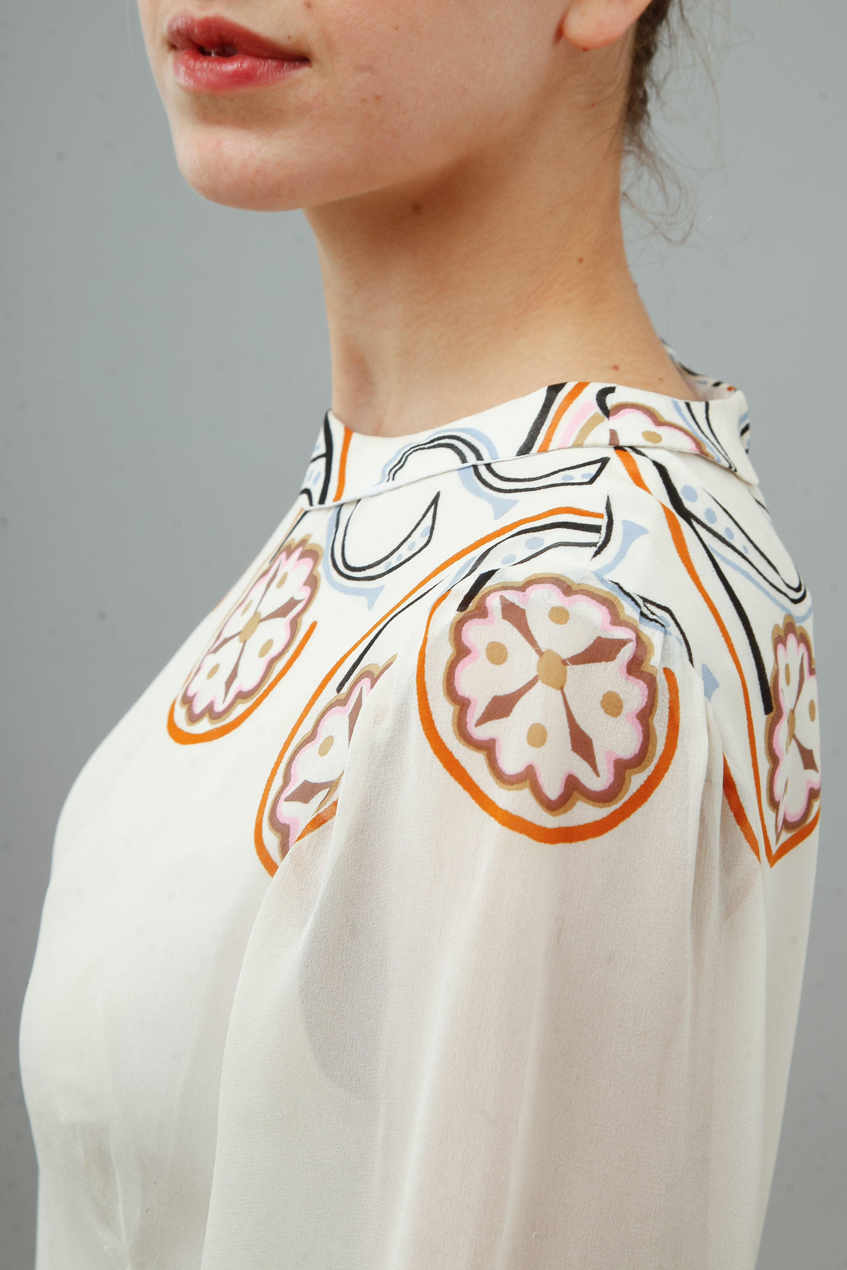 Vicedomini 60s Silk Chiffon Mini Dress