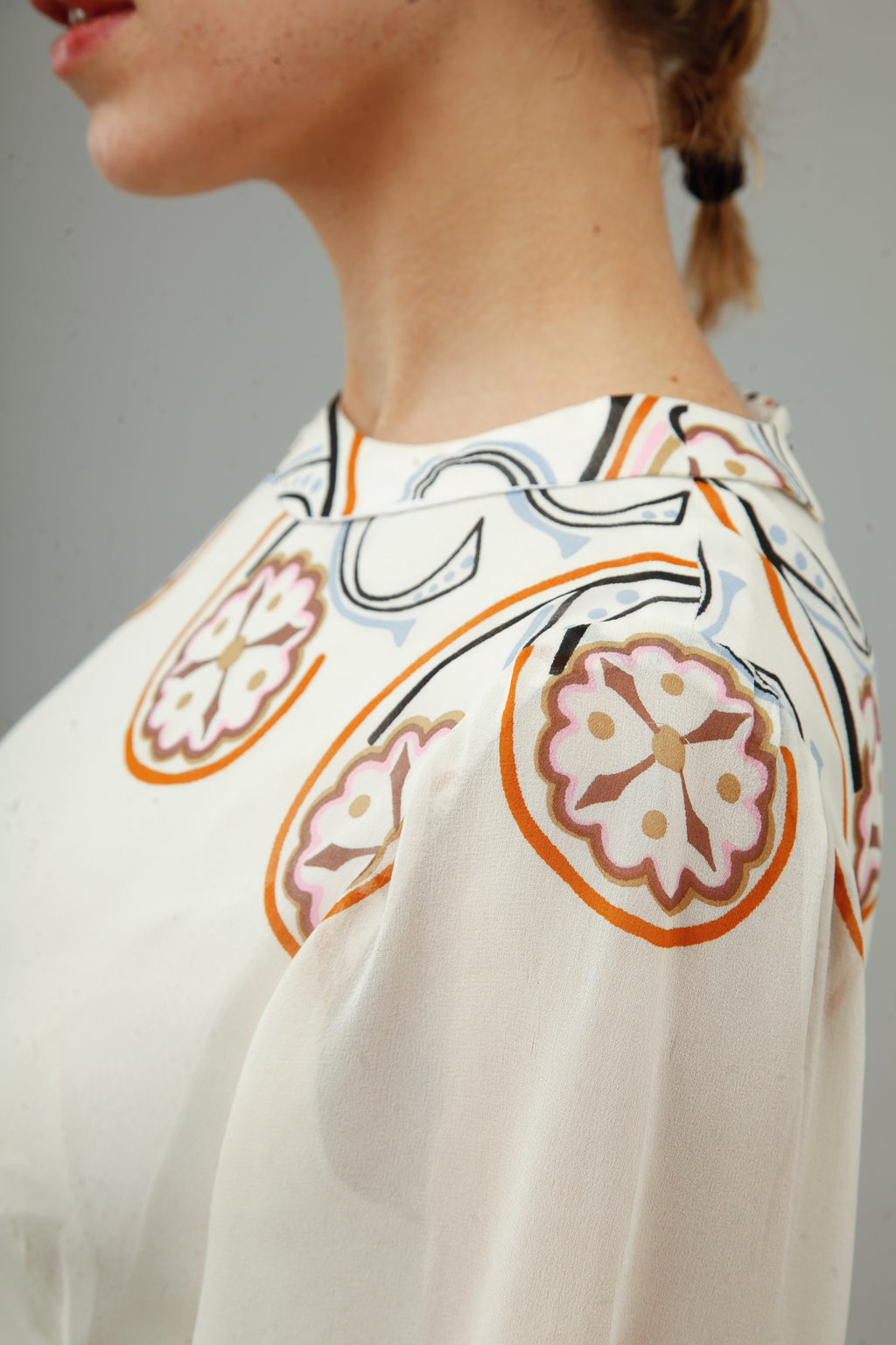Vicedomini 60s Silk Chiffon Mini Dress