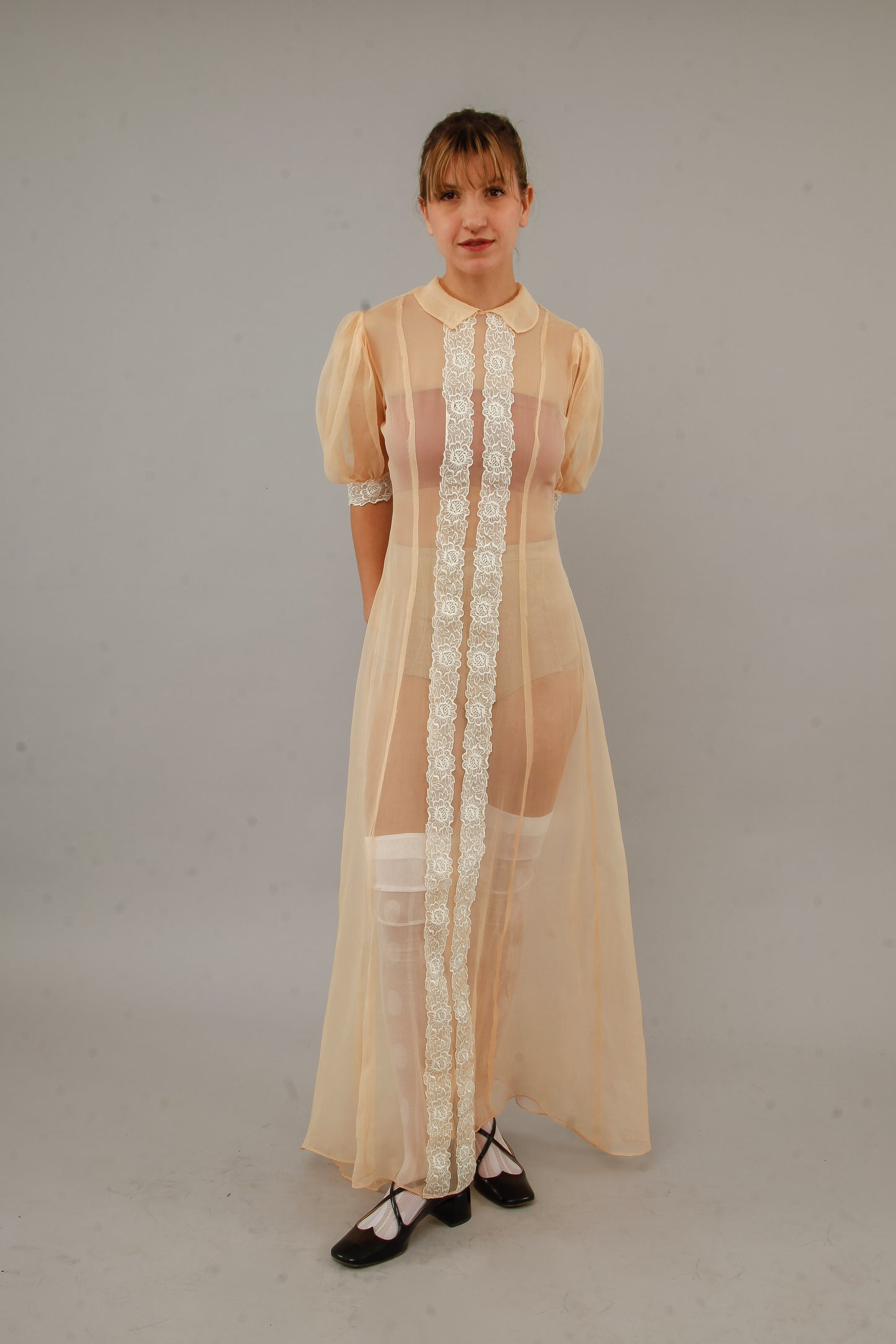 1930 Silk Gauze Afternoon Long Dress
