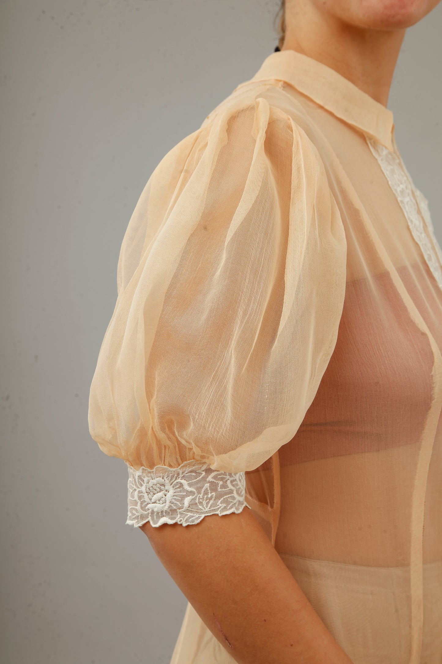 1930 Silk Gauze Afternoon Long Dress
