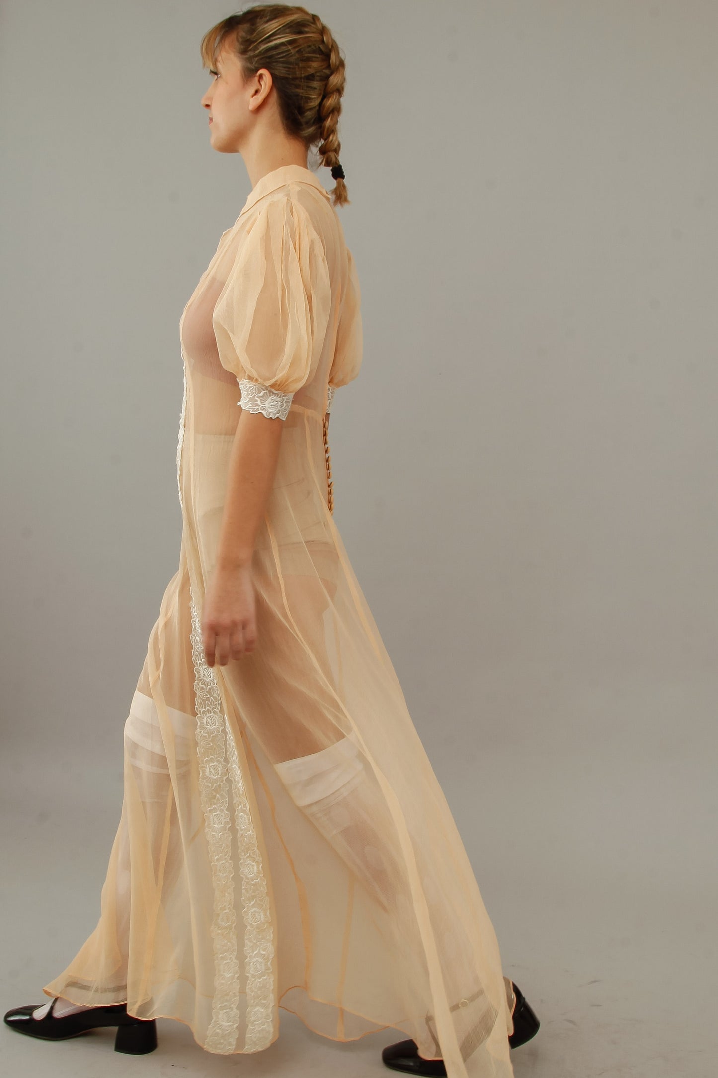 1930 Silk Gauze Afternoon Long Dress