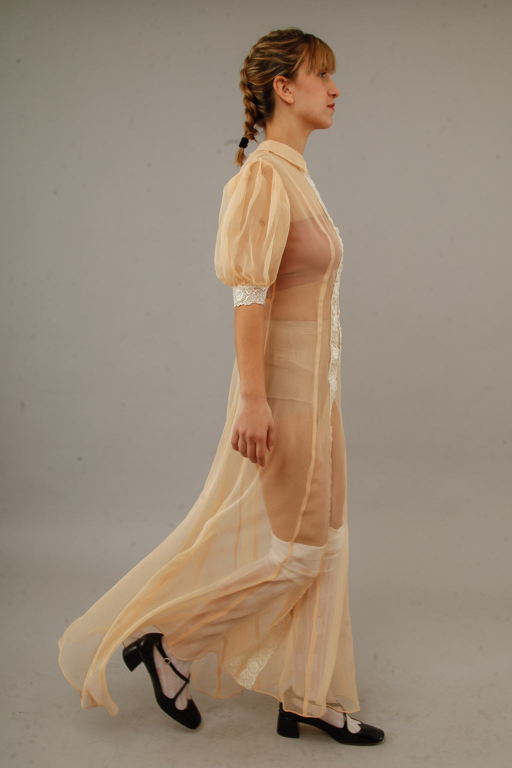 1930 Silk Gauze Afternoon Long Dress