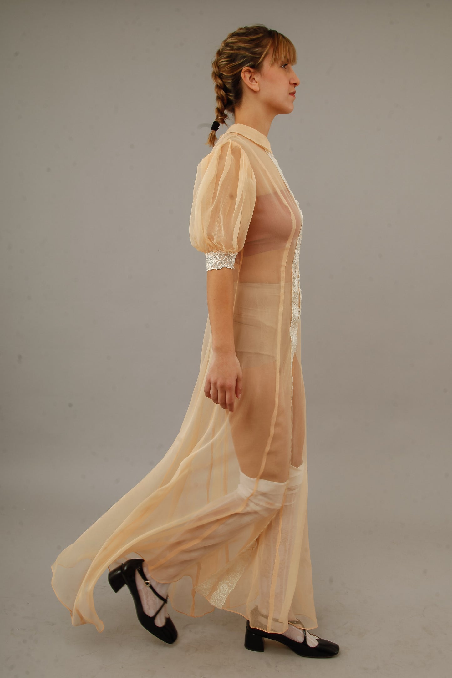 1930 Silk Gauze Afternoon Long Dress