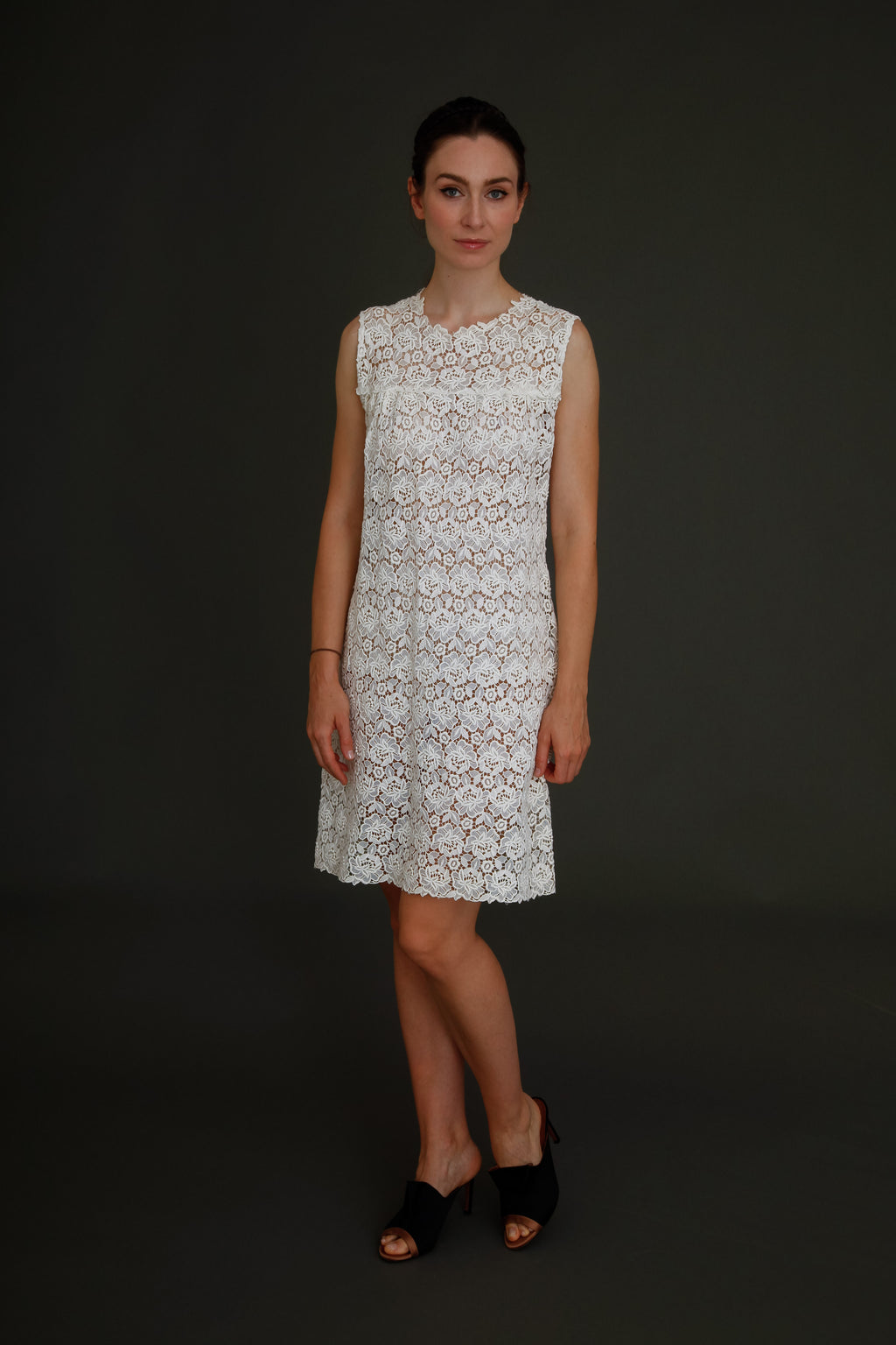 1960 White Lace Mini Dress
