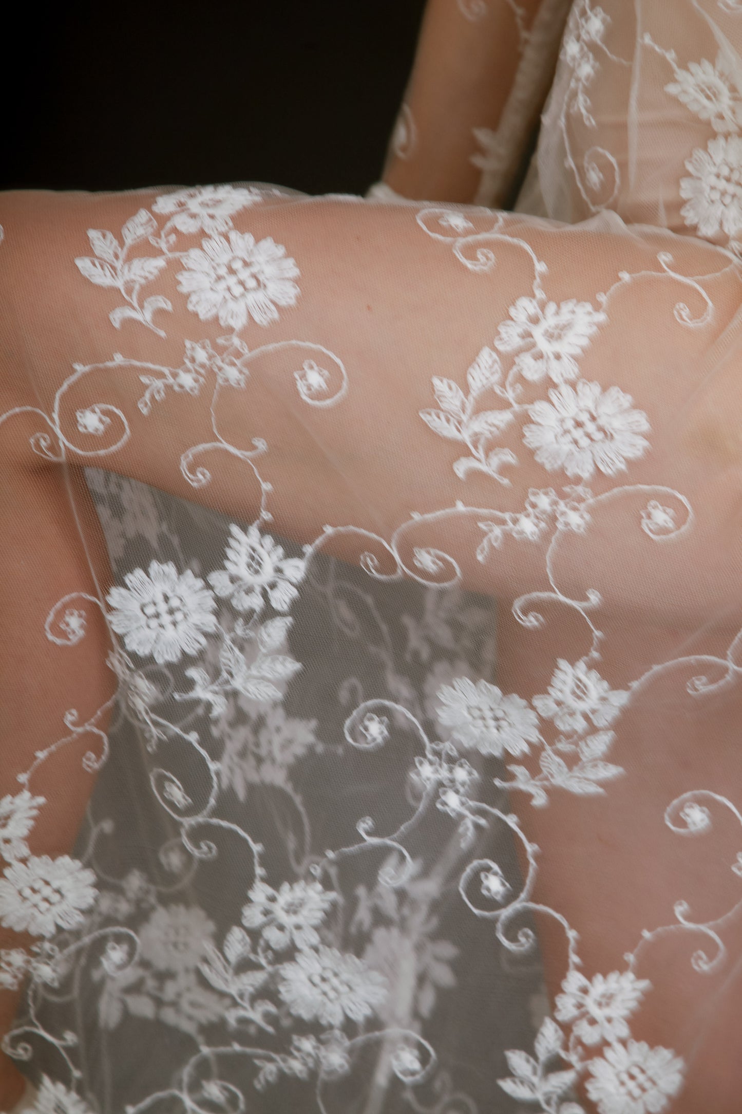 1970 White Lace Boho Long Dress