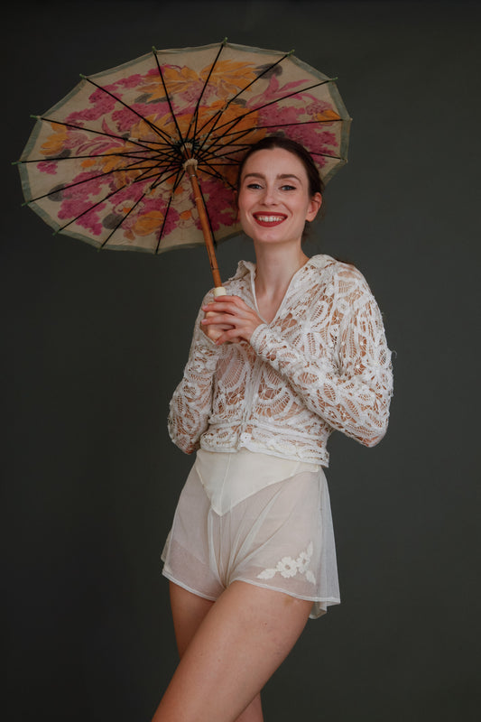 Delicate 1910 Battemburg Lace Blouse