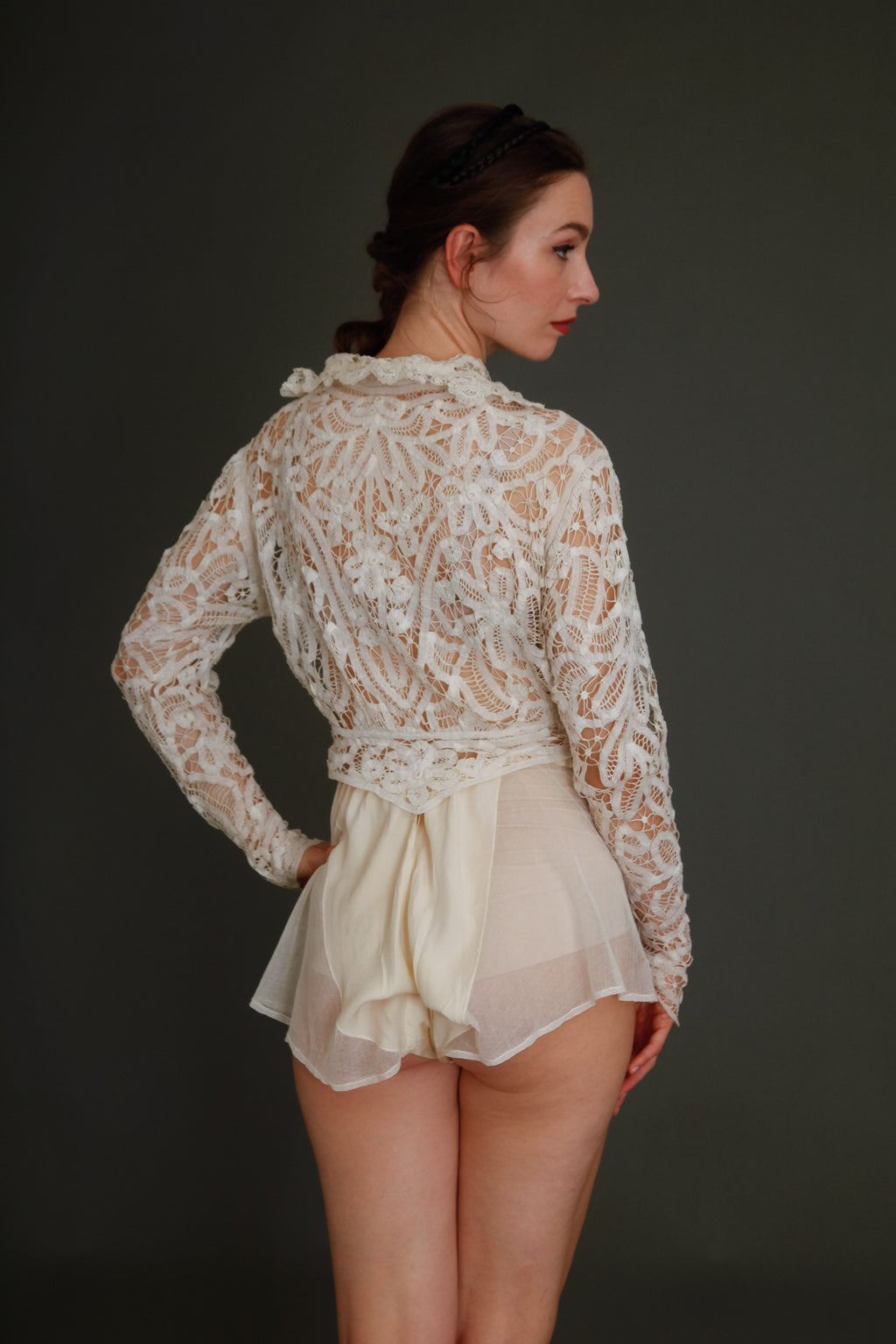 Delicate 1910 Battemburg Lace Blouse